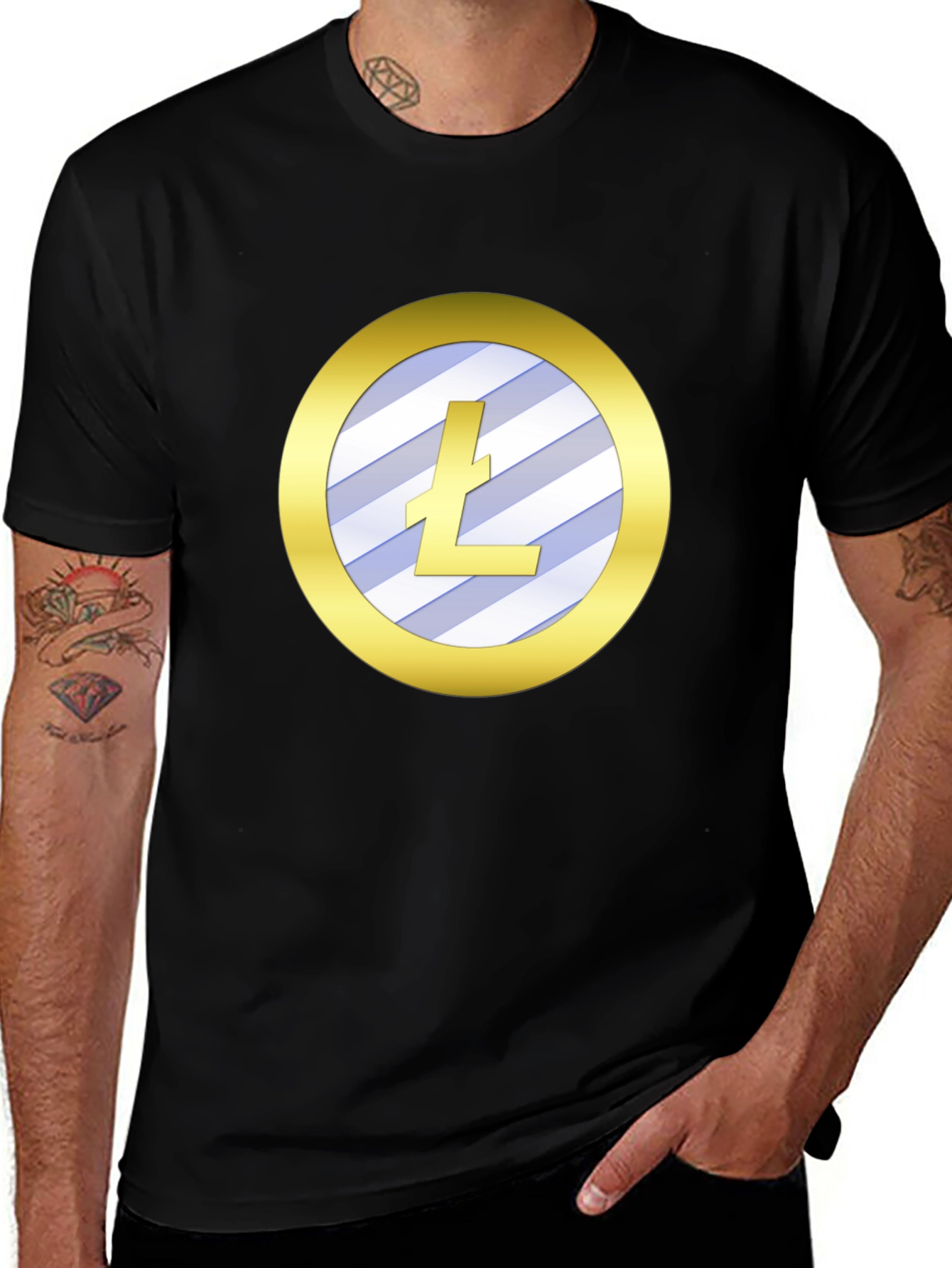 Litecoin Crypto Tee - Sleek Black Shirt