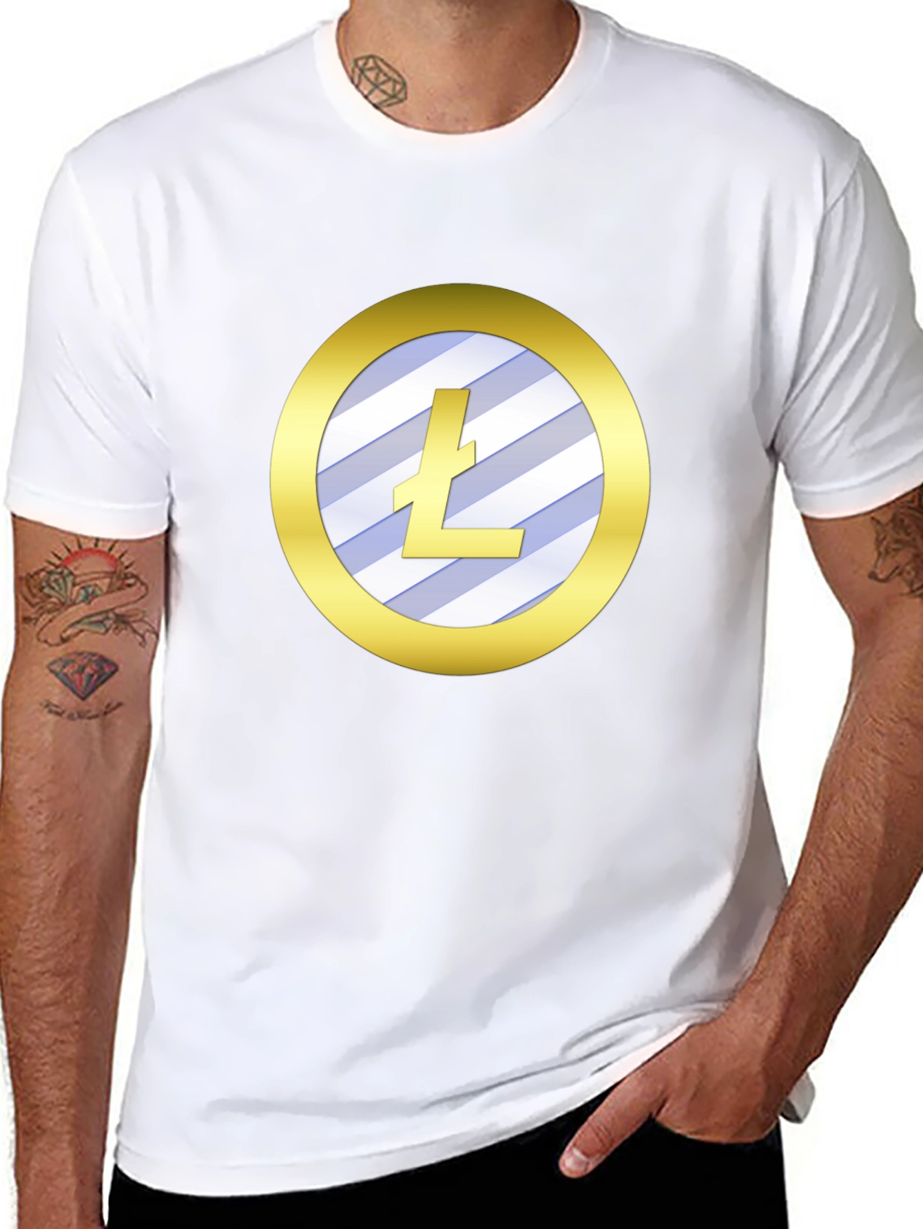 Litecoin Crypto Tee - Sleek Black Shirt