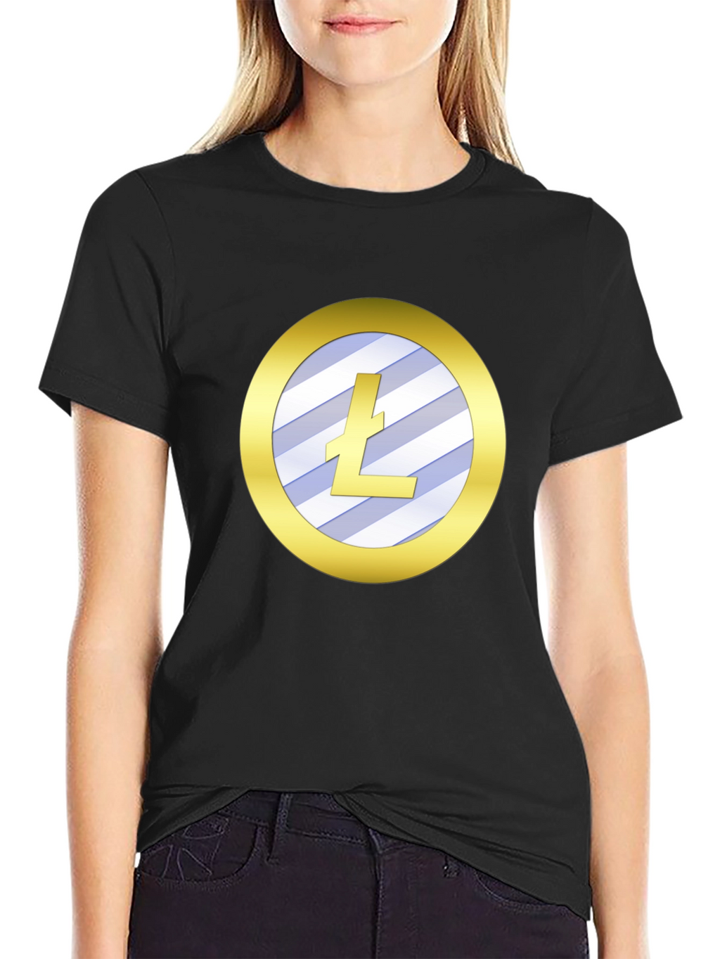 Litecoin Crypto Tee - Sleek Black Shirt
