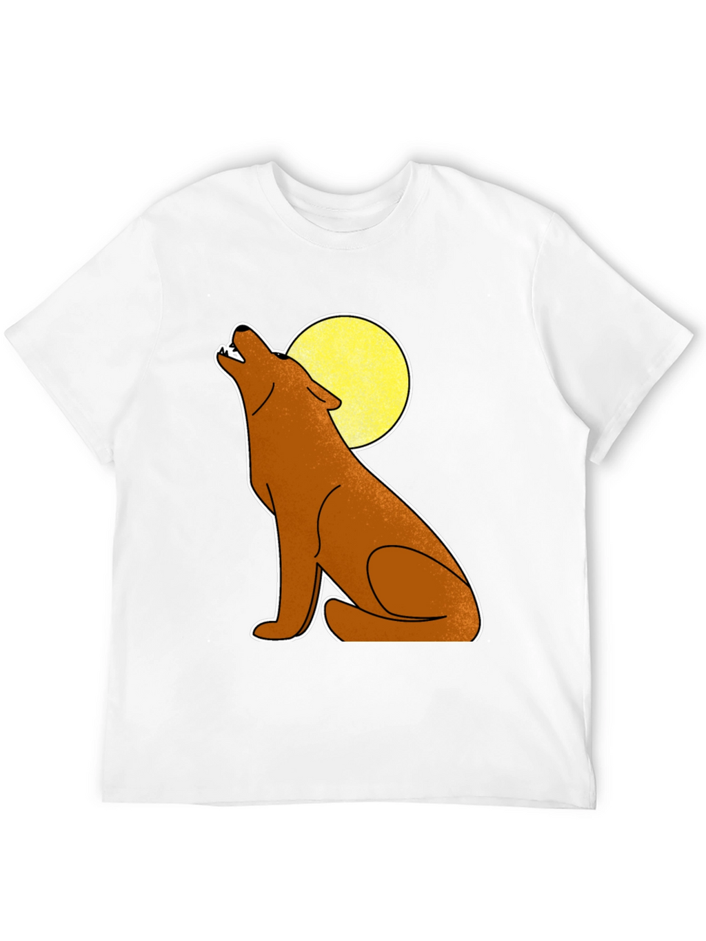 Wolf Howling at Moon Graphic Tee - Black