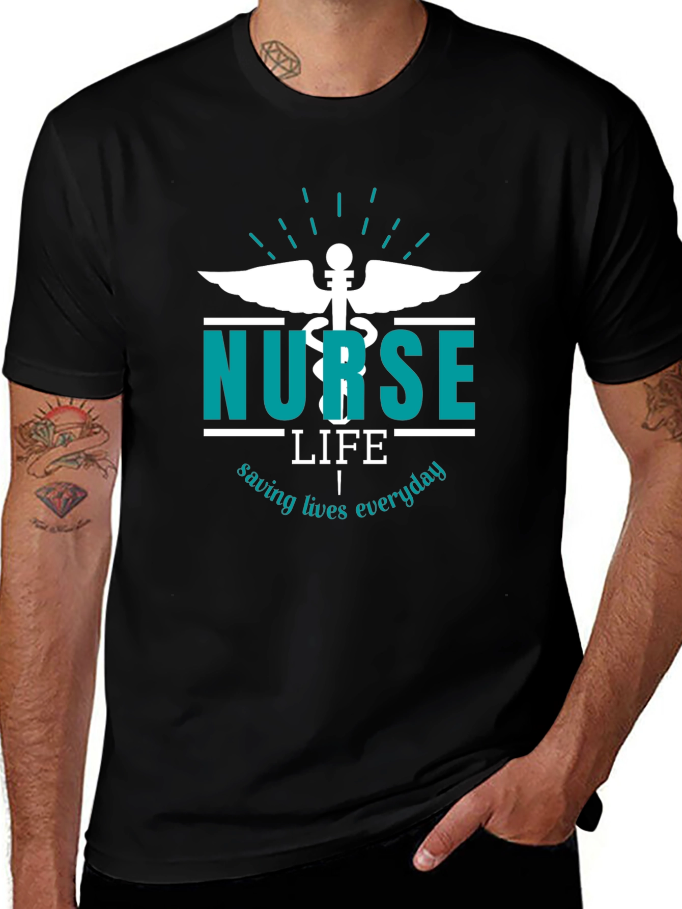 Nurse Life Graphic Tee - Saving Lives Everyday