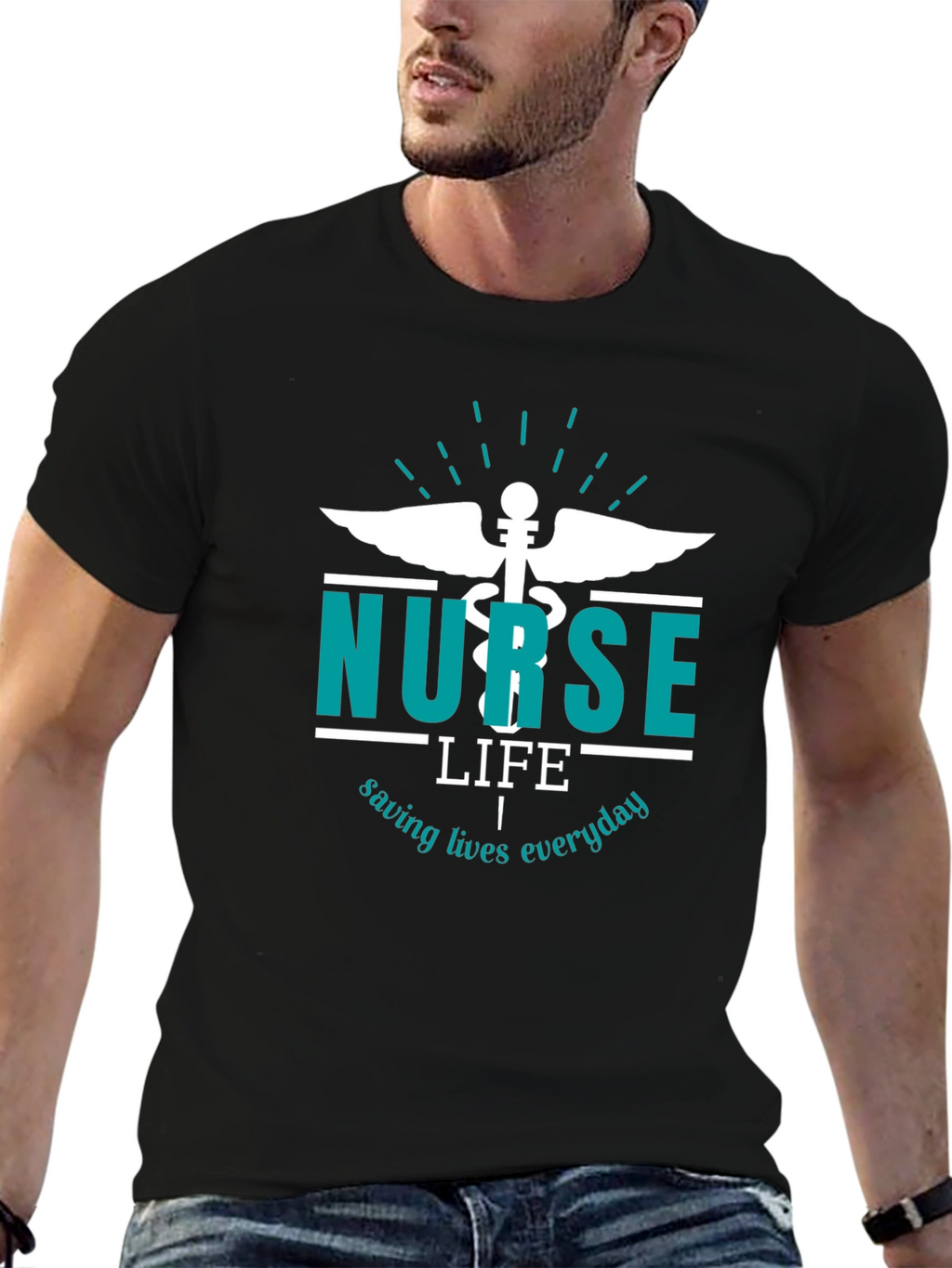 Nurse Life Graphic Tee - Saving Lives Everyday