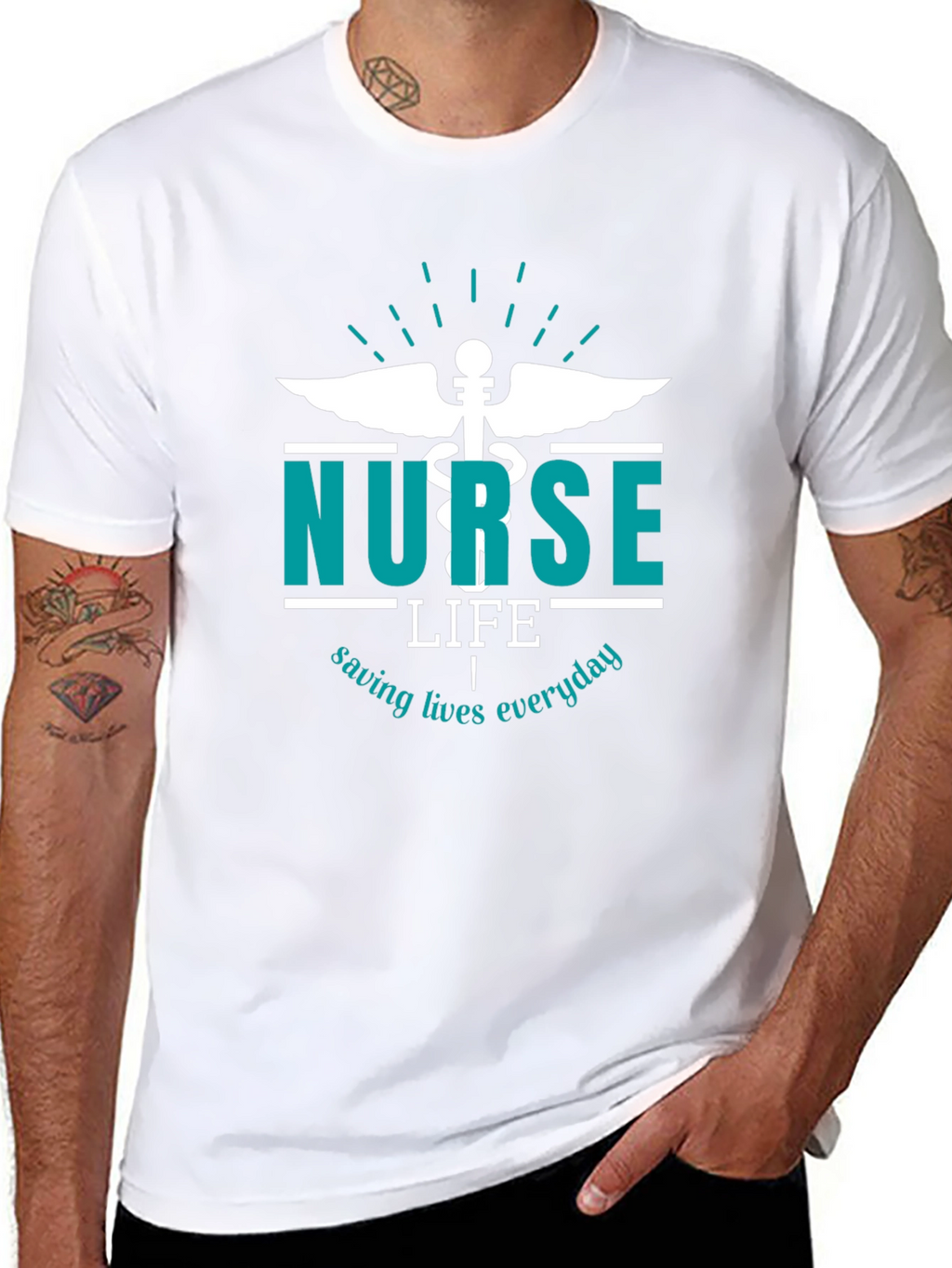 Nurse Life Graphic Tee - Saving Lives Everyday