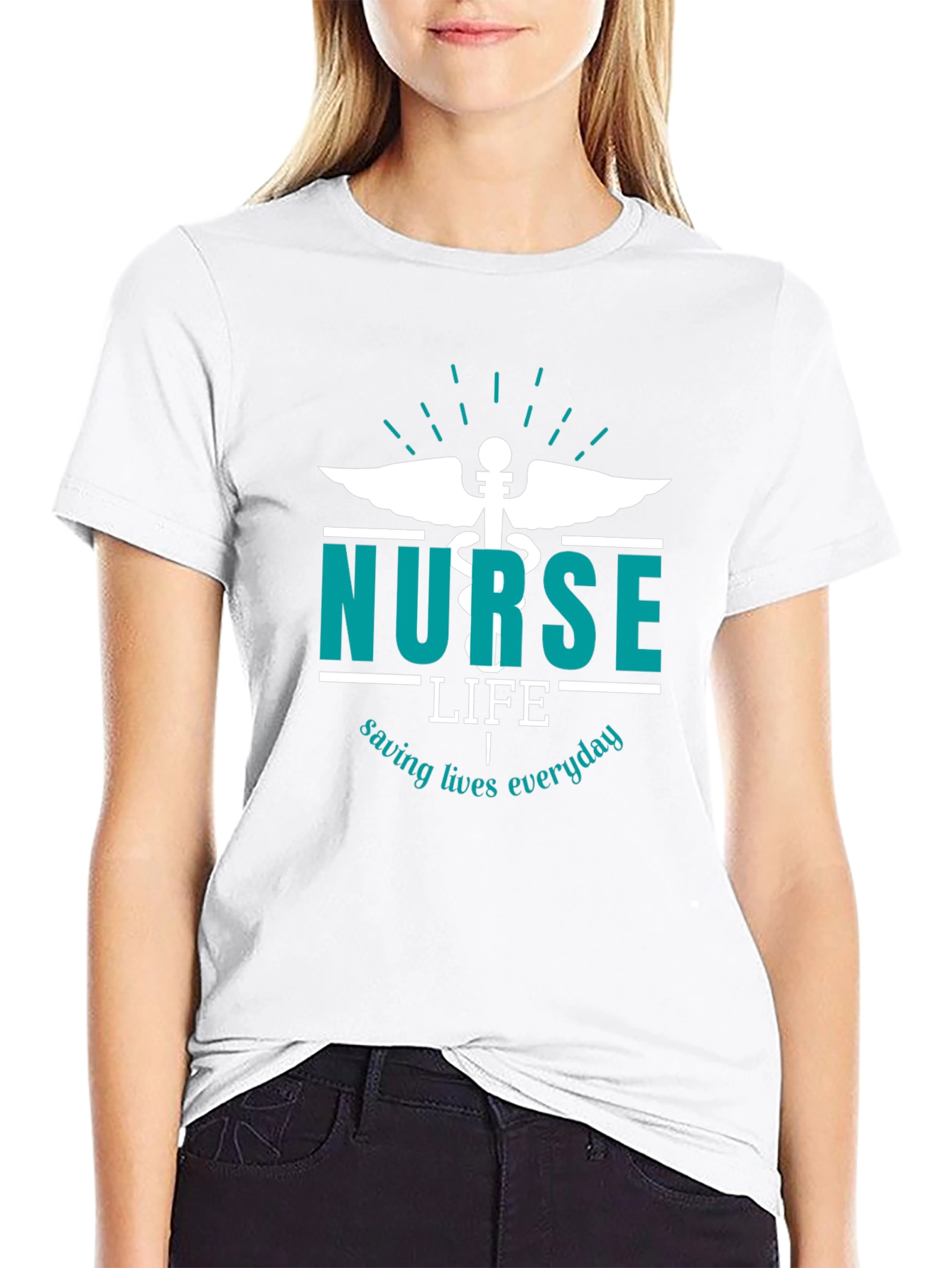 Nurse Life Graphic Tee - Saving Lives Everyday