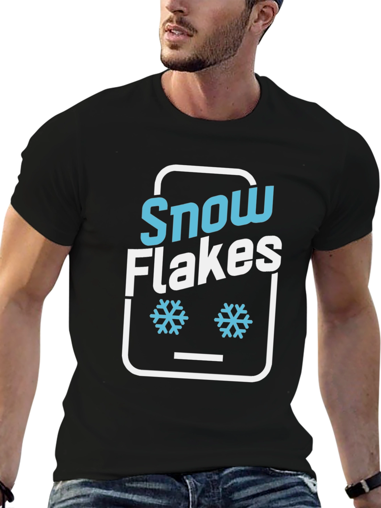 Snowflakes Graphic Tee - Fun Winter Design