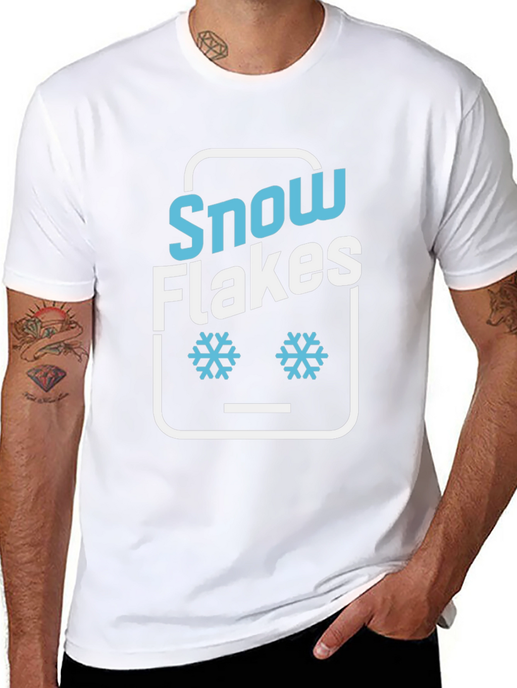 Snowflakes Graphic Tee - Fun Winter Design