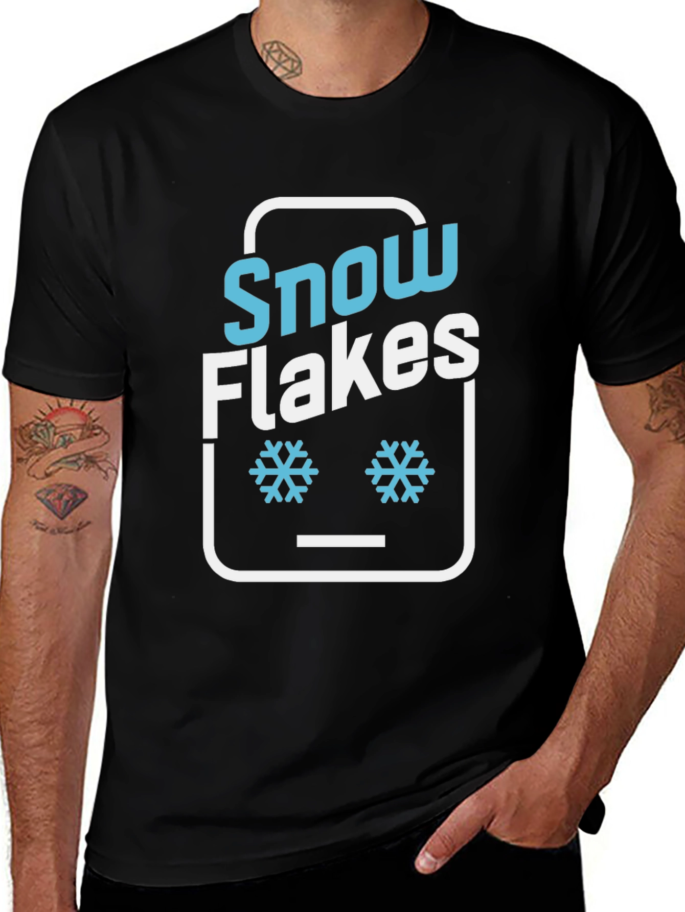 Snowflakes Graphic Tee - Fun Winter Design