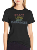 Peace Love Happiness Graphic Tee - Unisex