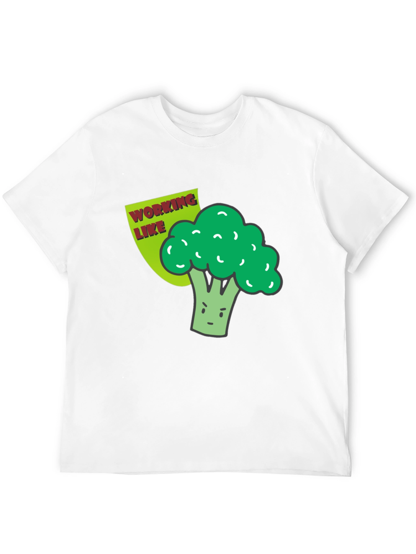 Broccoli Working Like a Boss Graphic T-Shirt