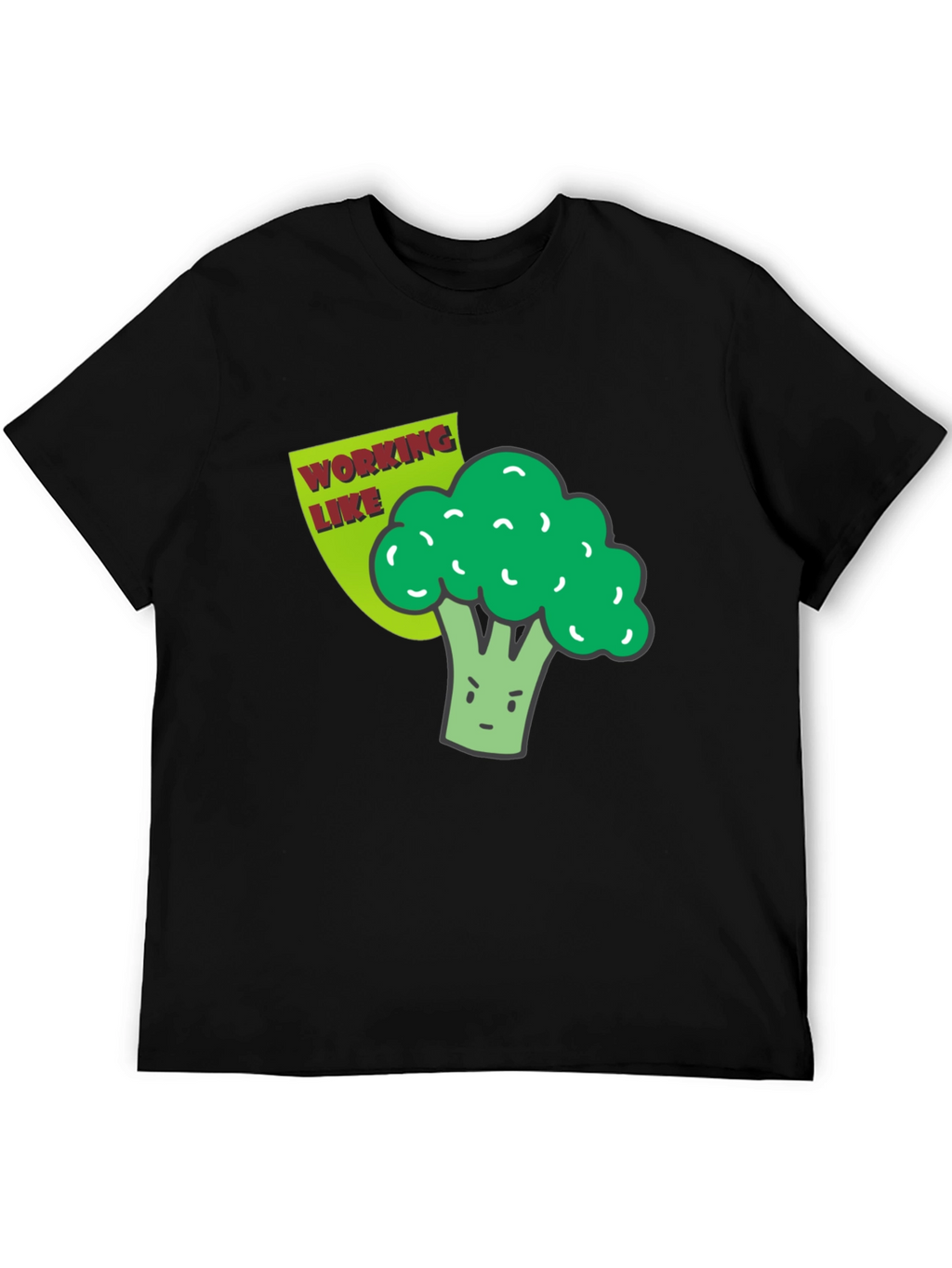 Broccoli Working Like a Boss Graphic T-Shirt