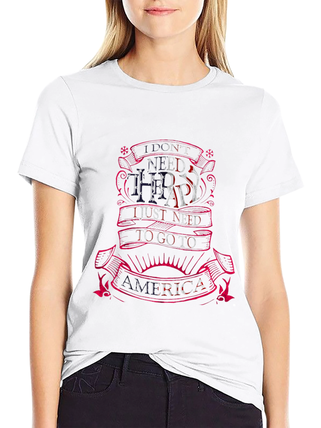 America Therapy T-Shirt - Patriotic Tee