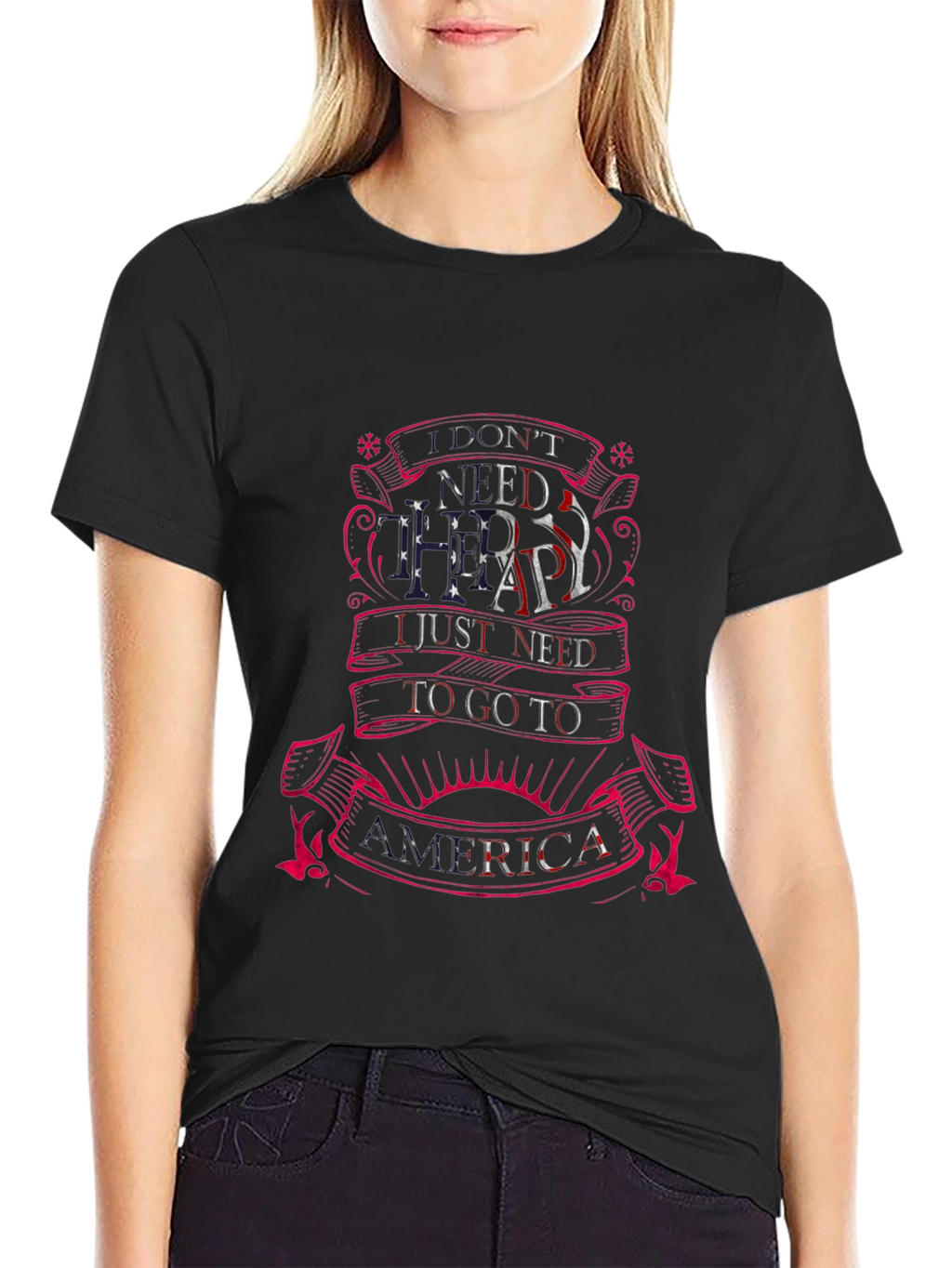 America Therapy T-Shirt - Patriotic Tee
