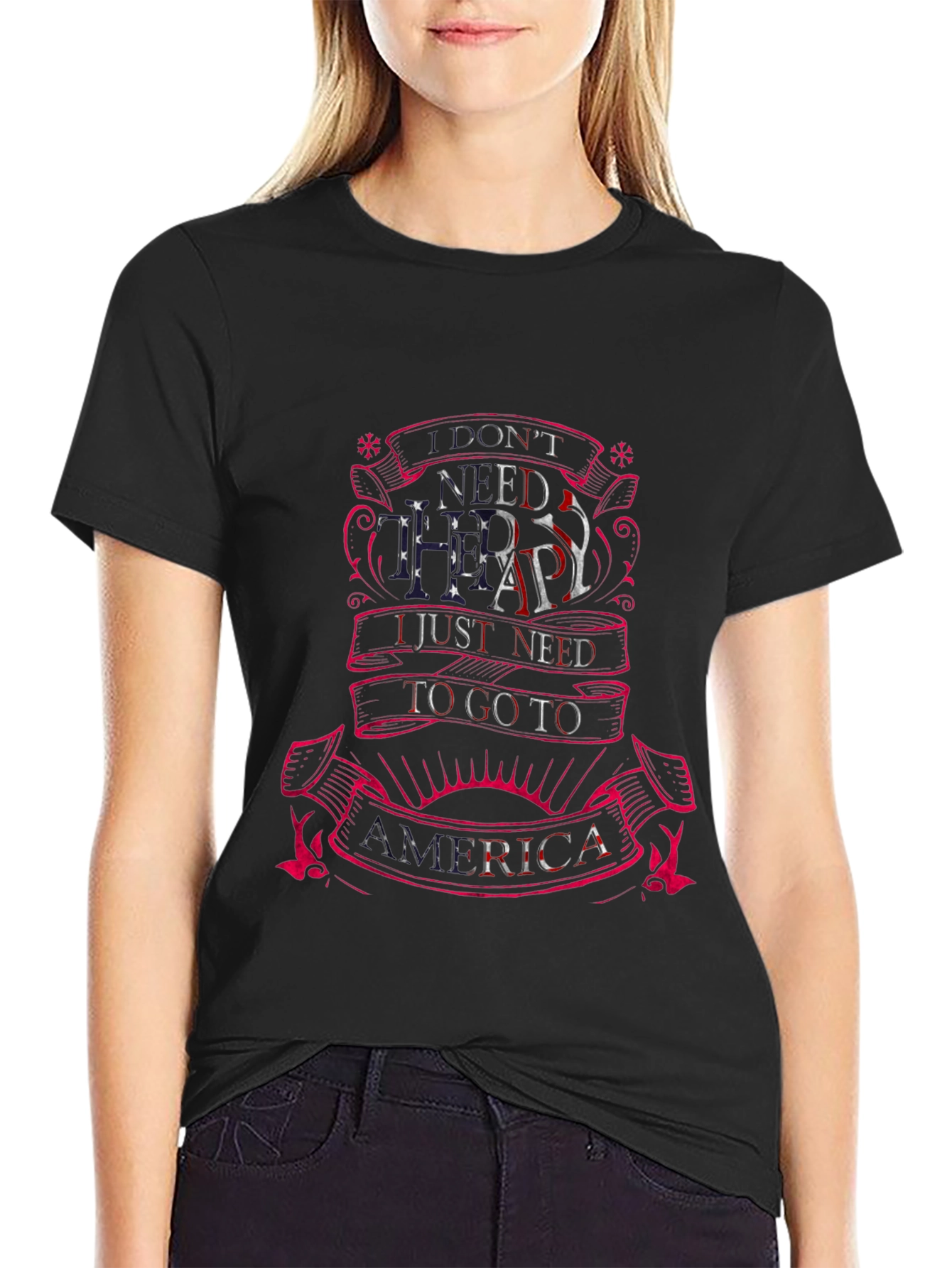 America Therapy T-Shirt - Patriotic Tee