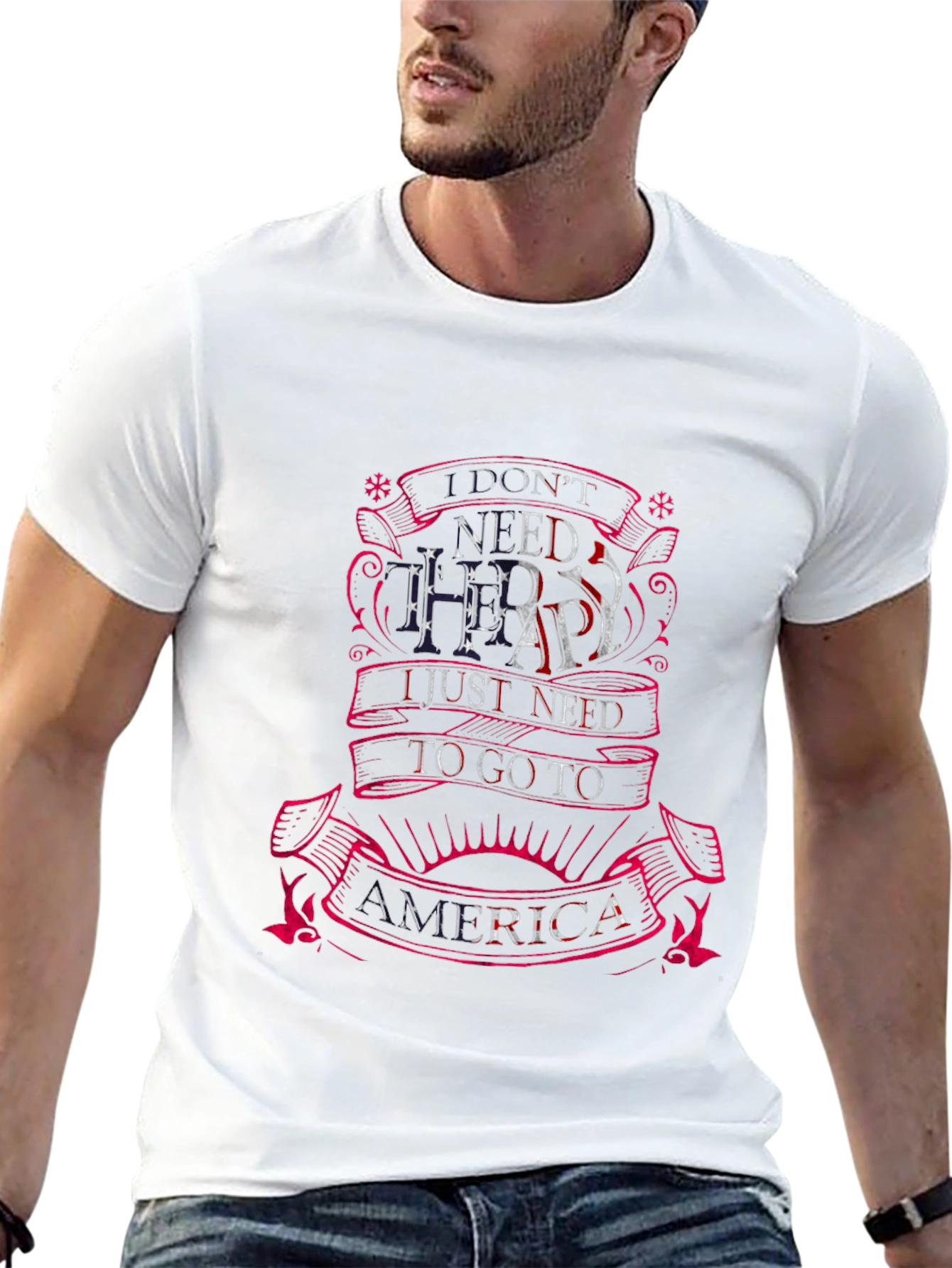 America Therapy T-Shirt - Patriotic Tee