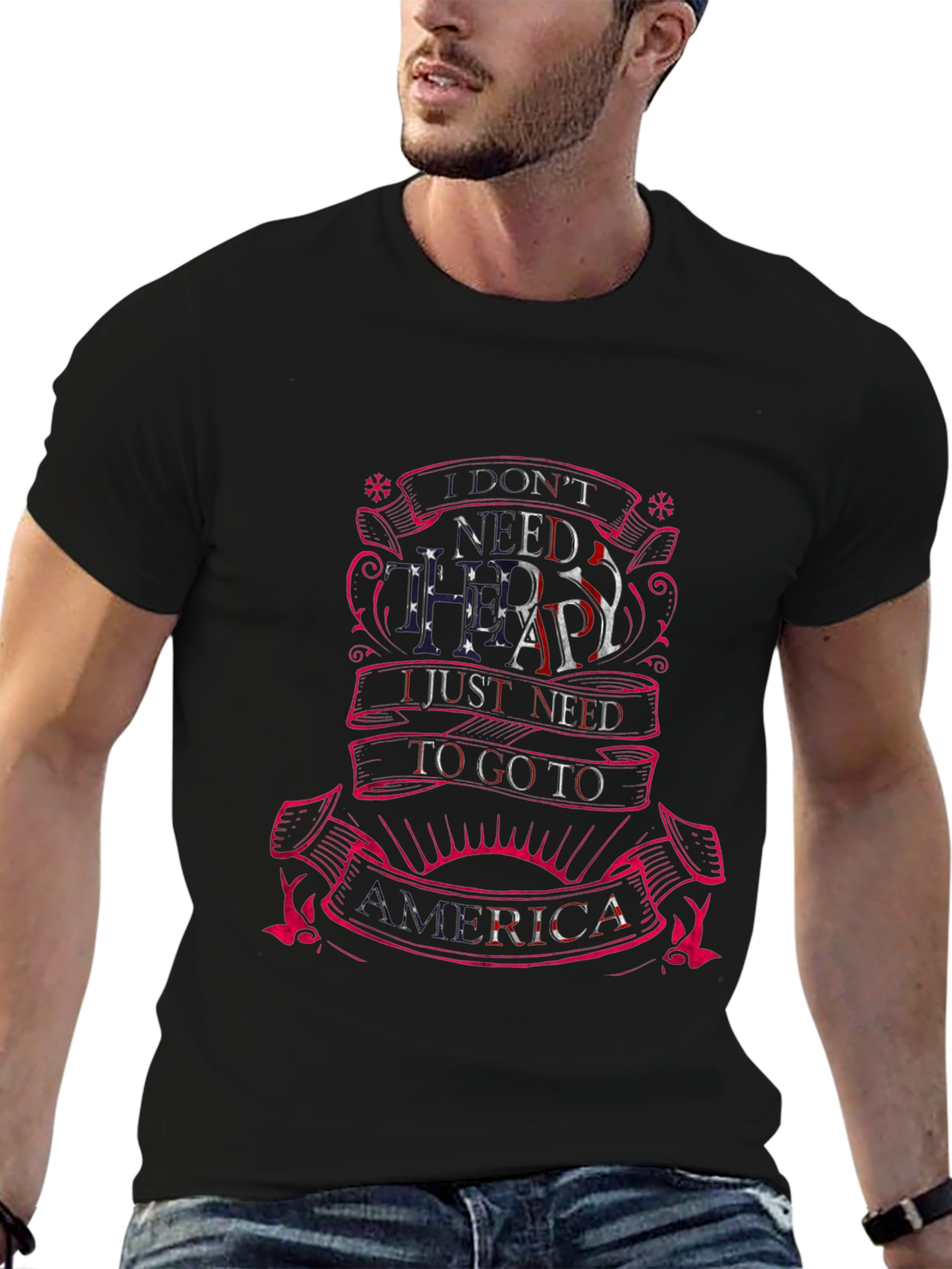 America Therapy T-Shirt - Patriotic Tee