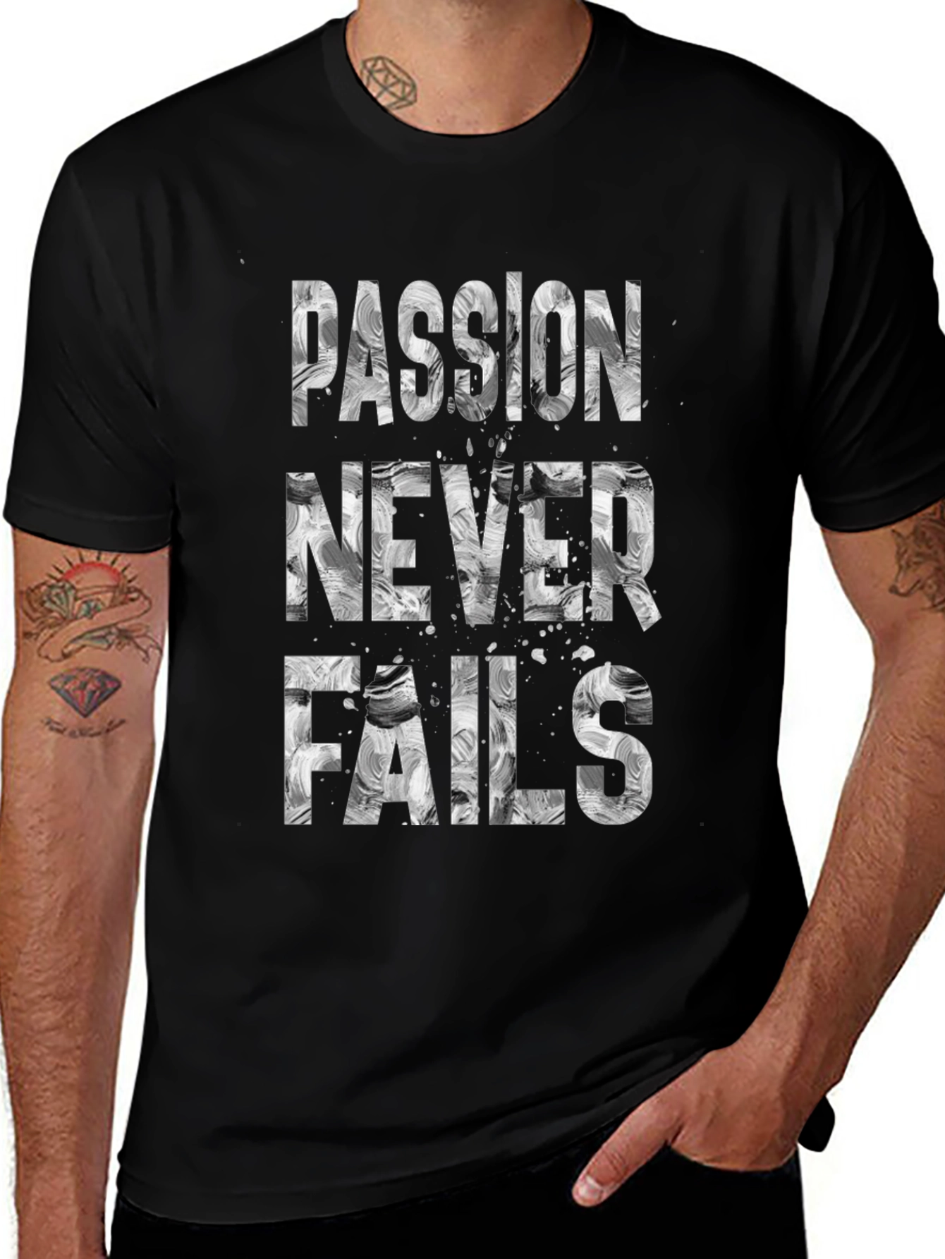 Passion Never Fails Graphic Tee - Motivational T-Shirt