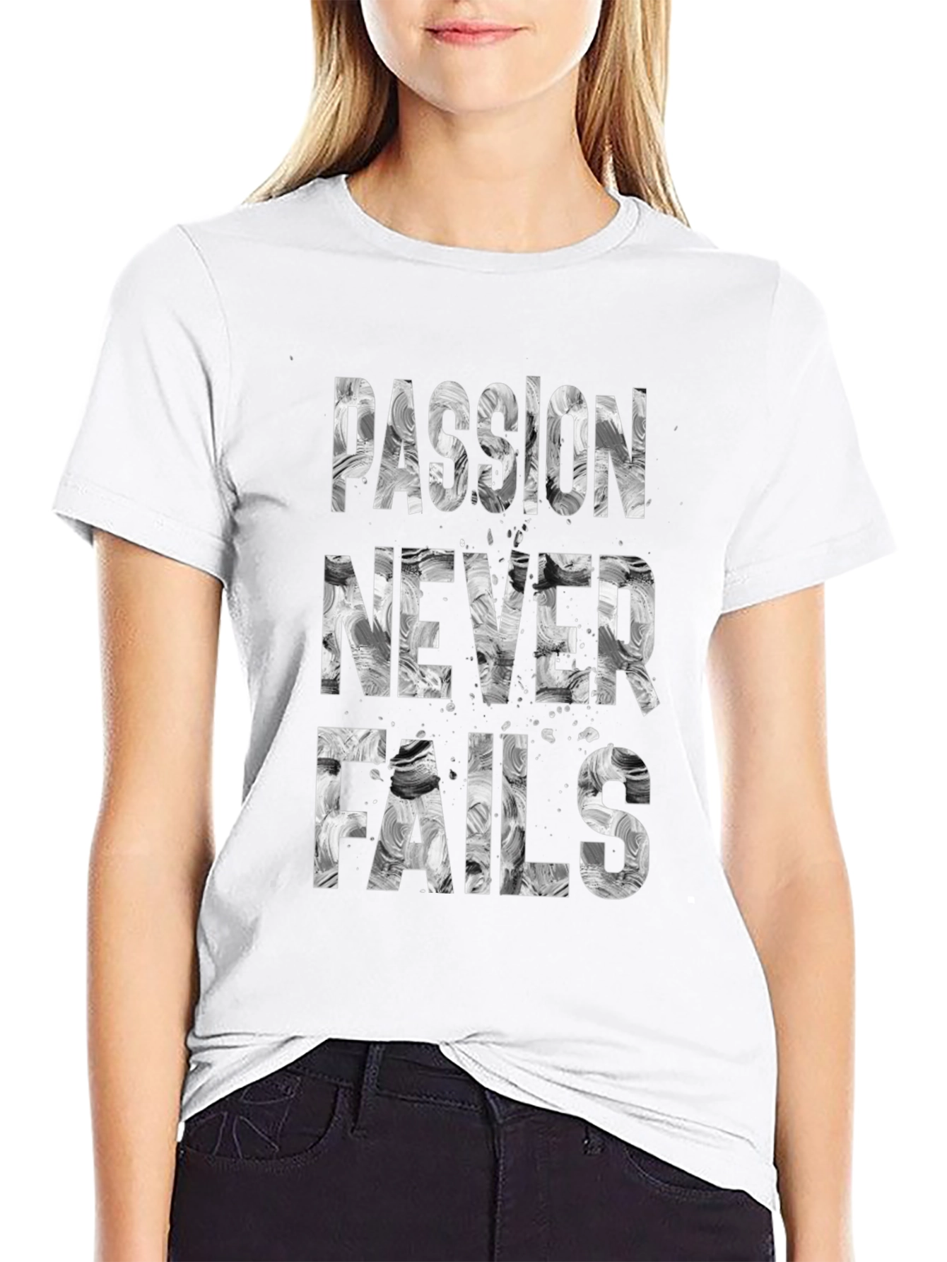 Passion Never Fails Graphic Tee - Motivational T-Shirt