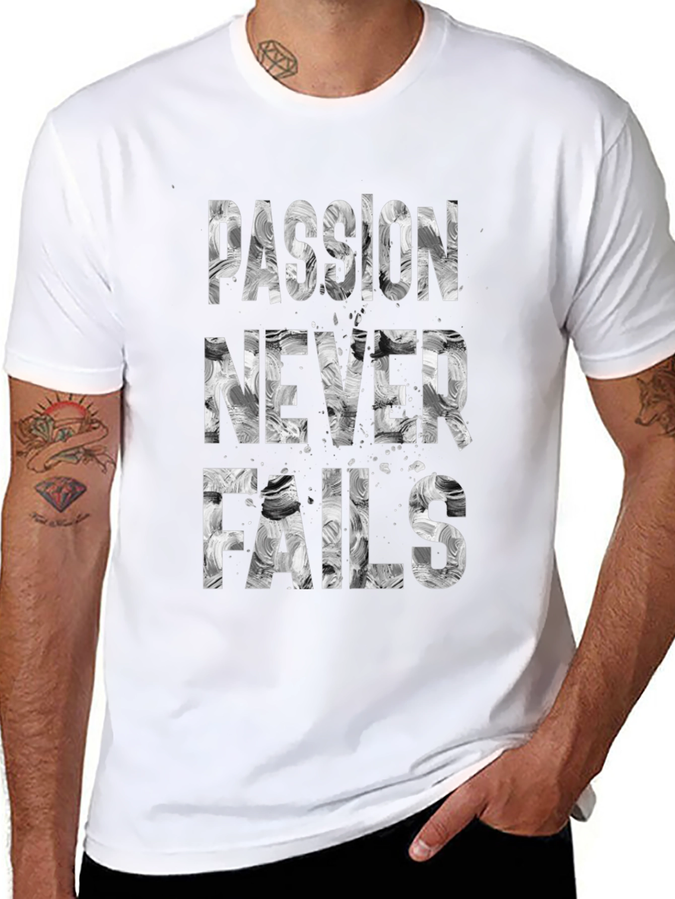 Passion Never Fails Graphic Tee - Motivational T-Shirt