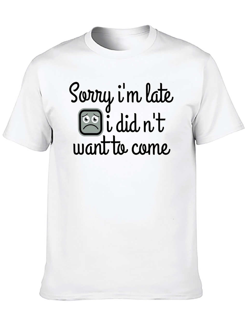 Sorry Im Late Graphic T-Shirt - Black