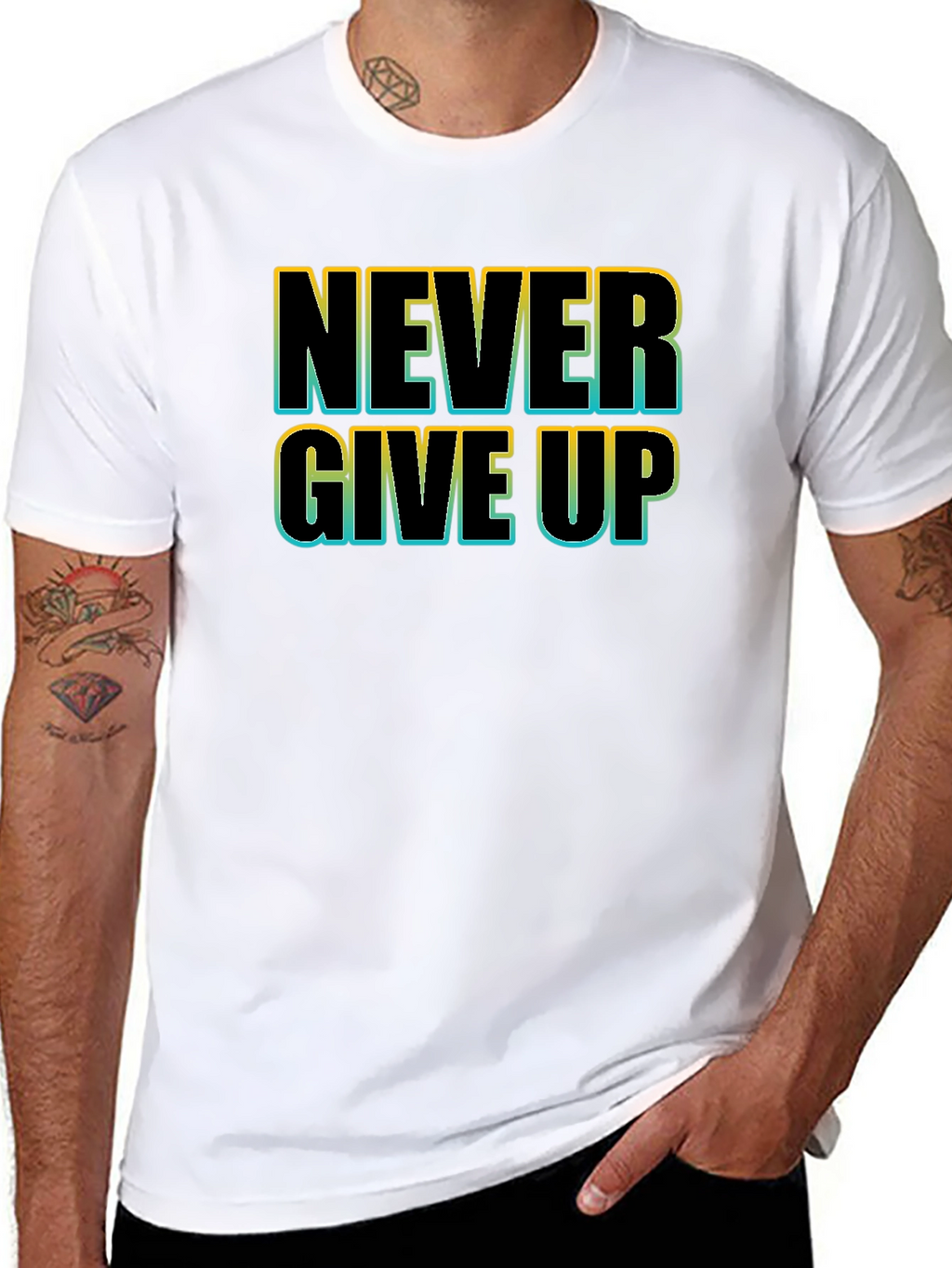 Never Give Up Graphic T-Shirt