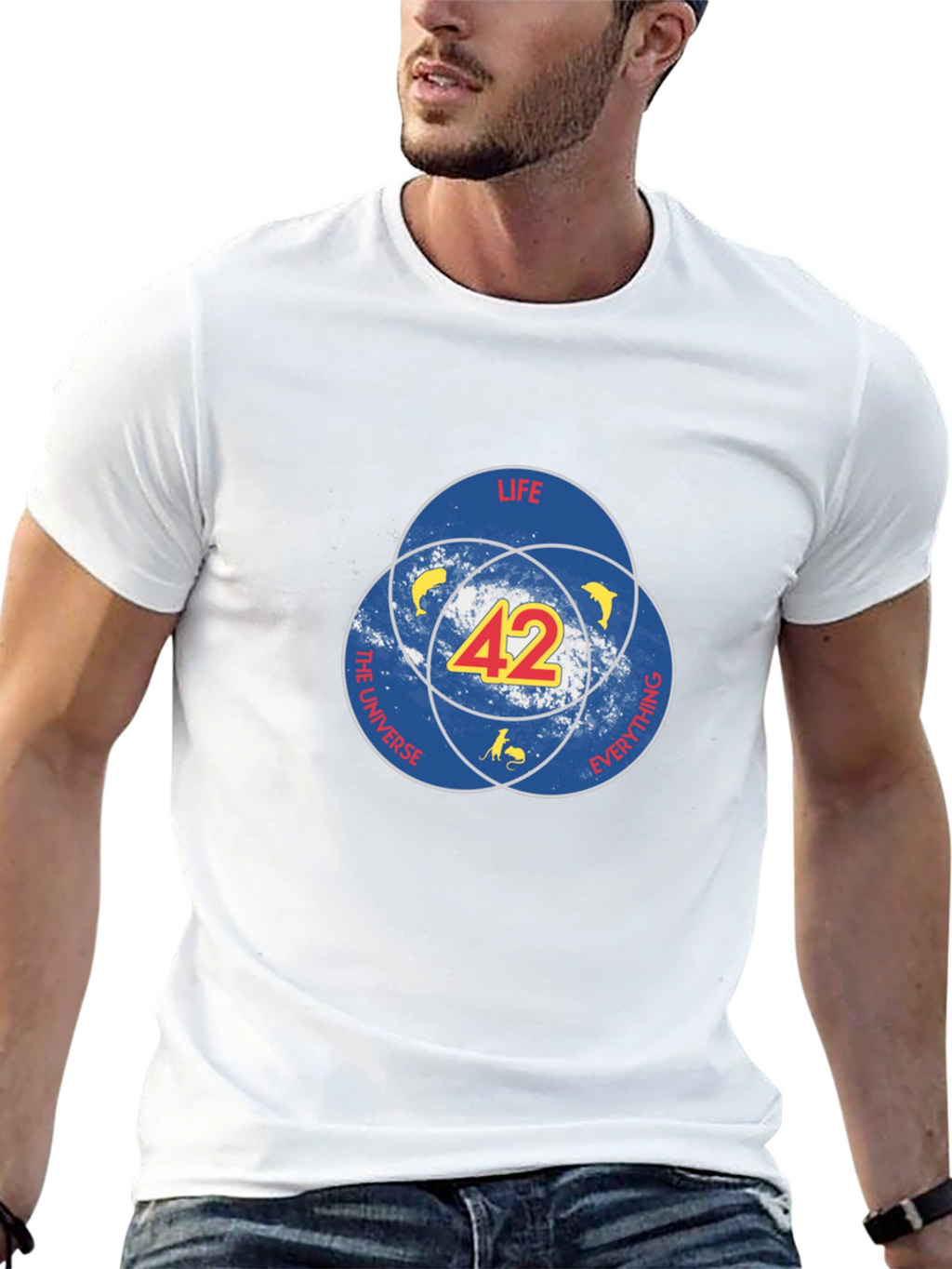 42 Life Universe Everything T-Shirt - Mens Black Tee