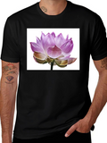 Lotus Flower Graphic T-Shirt - Elegant Floral Design
