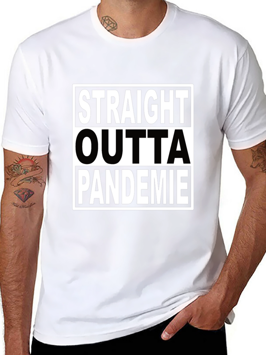 Straight Outta Pandemie Black T-Shirt