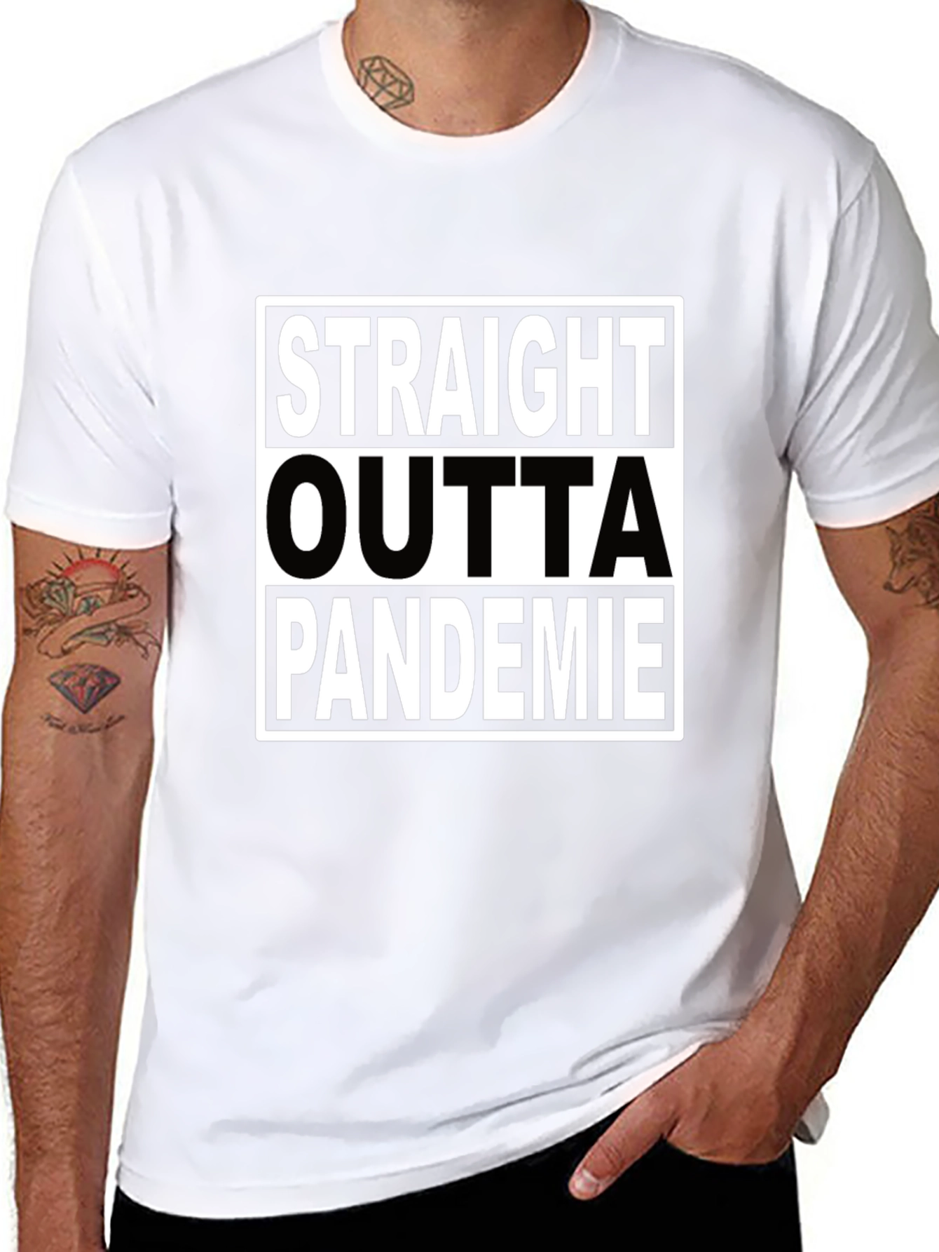 Straight Outta Pandemie Black T-Shirt
