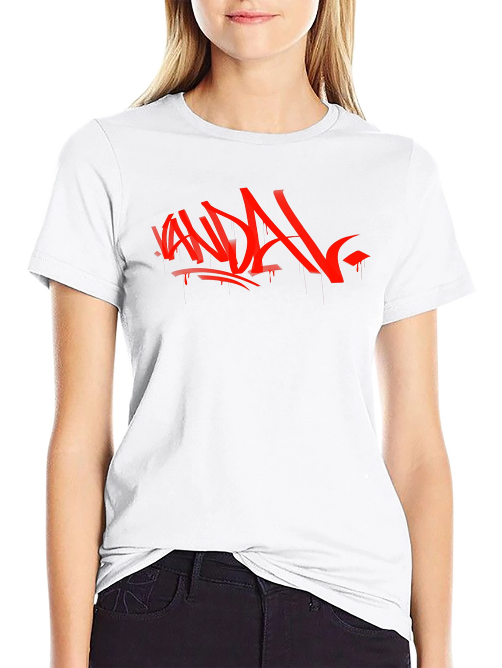 Vandal Graffiti Graphic Tee - Black Cotton Shirt