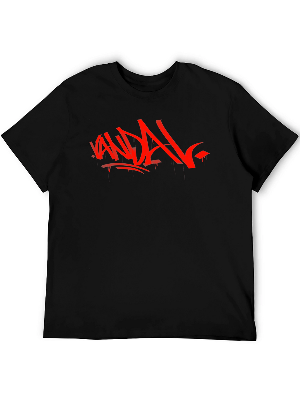 Vandal Graffiti Graphic Tee - Black Cotton Shirt