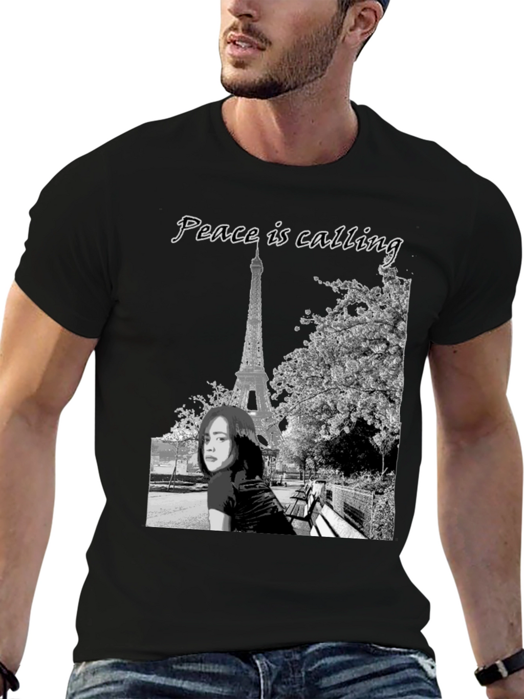 Paris Peace Calling Graphic T-Shirt