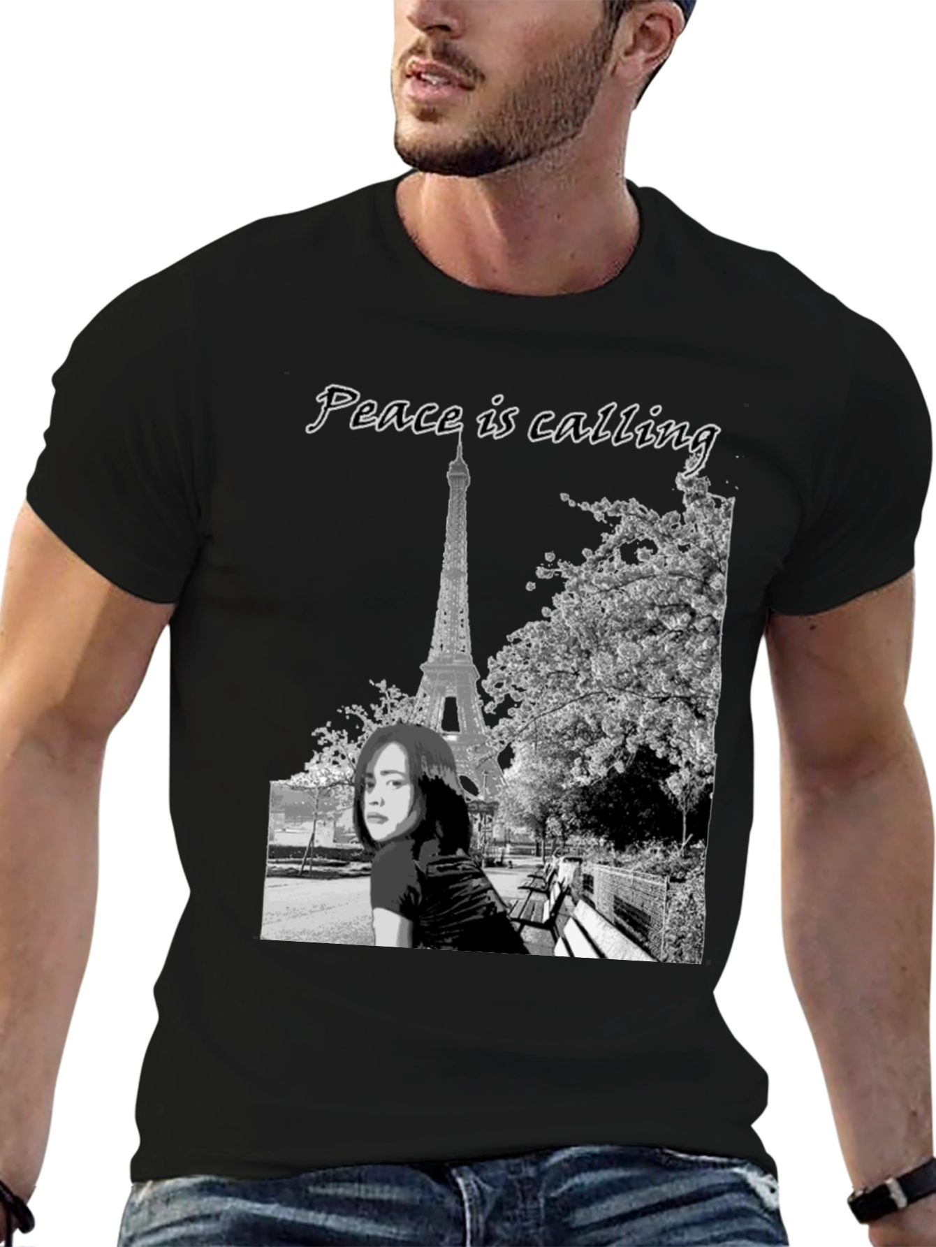 Paris Peace Calling Graphic T-Shirt