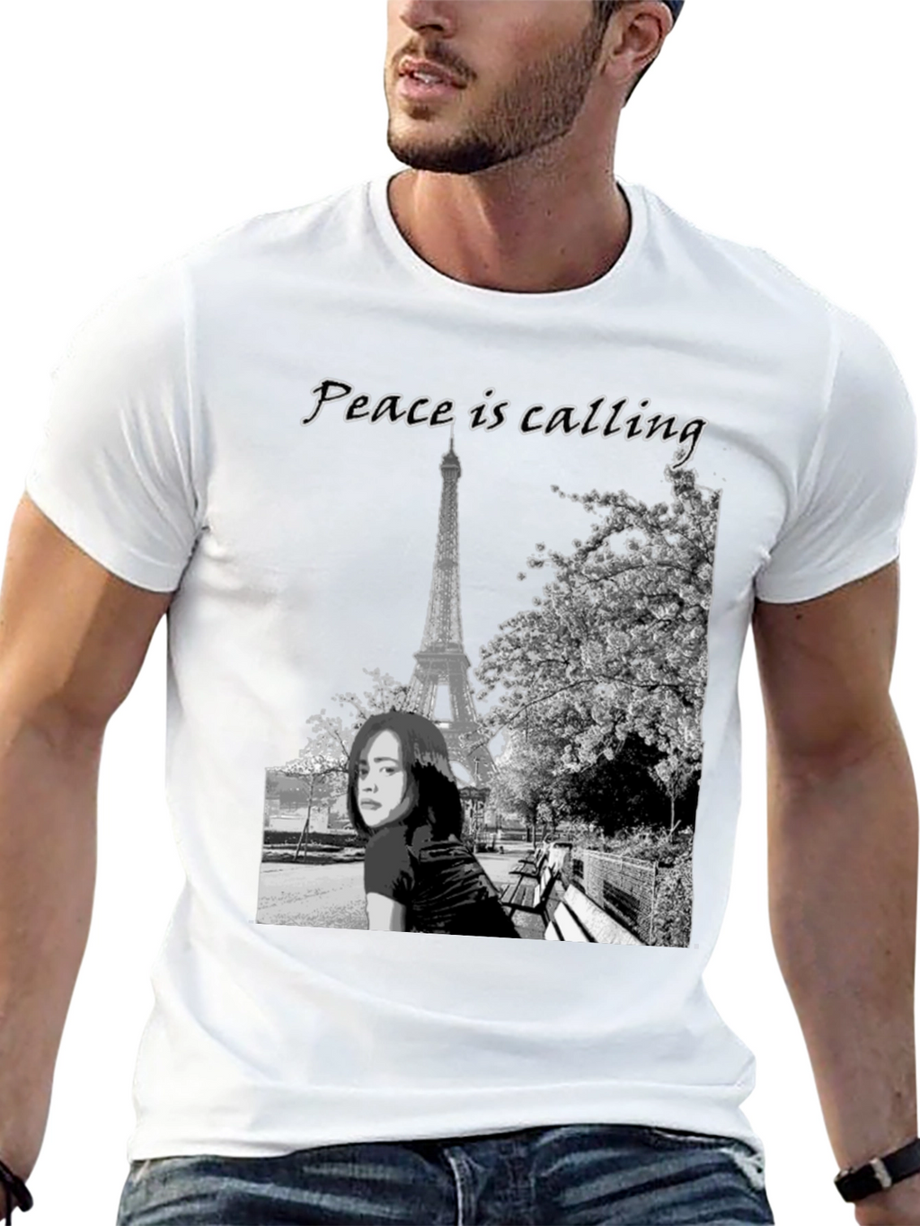 Paris Peace Calling Graphic T-Shirt
