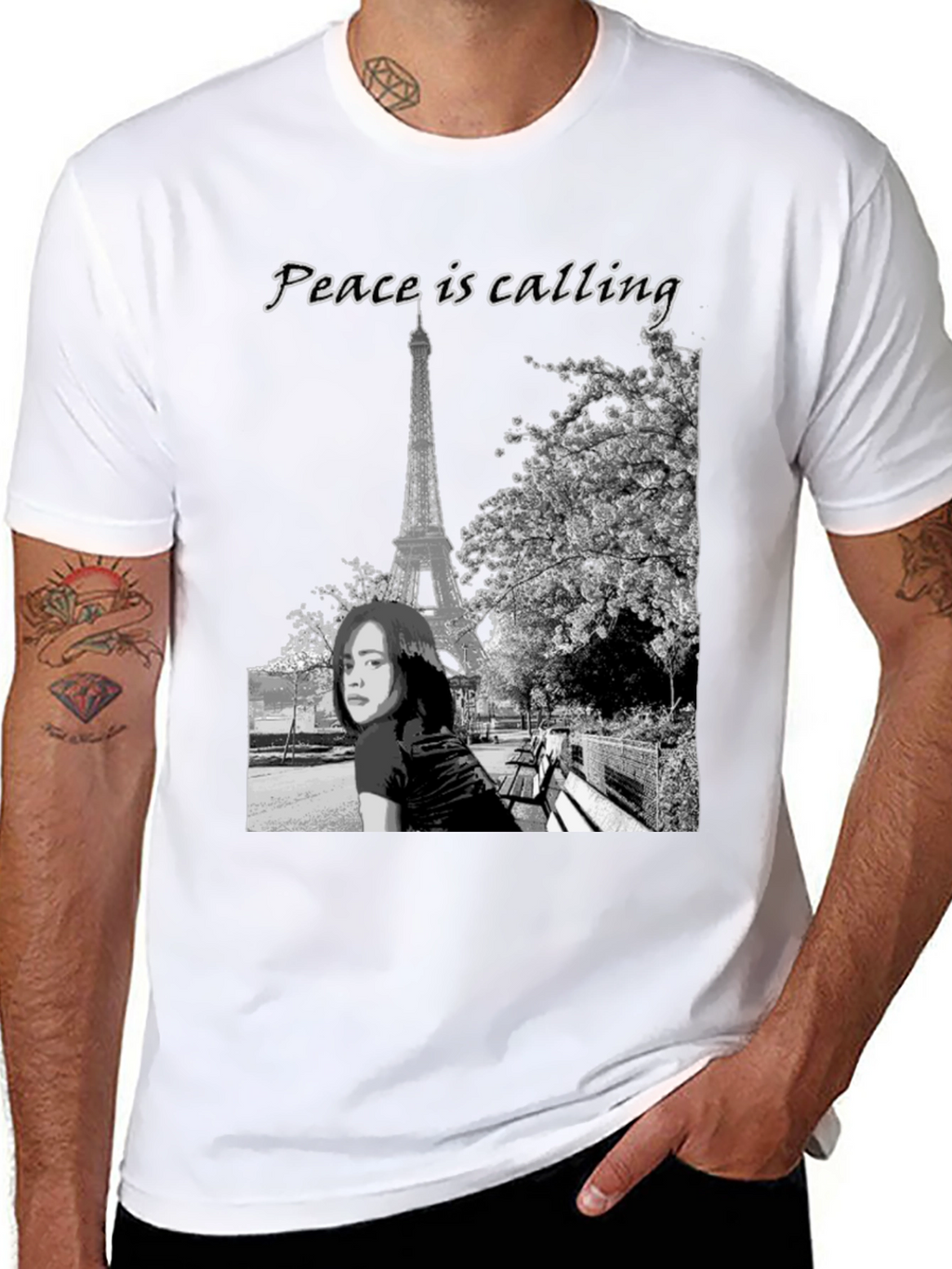 Paris Peace Calling Graphic T-Shirt