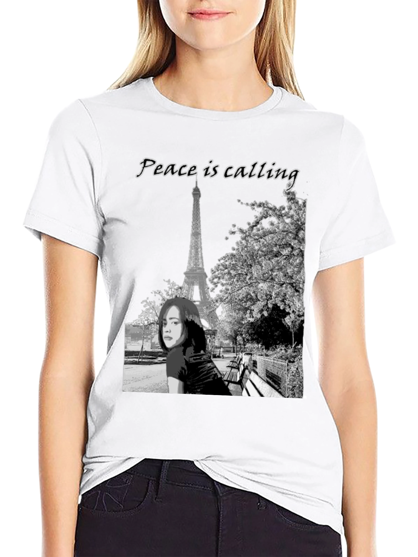 Paris Peace Calling Graphic T-Shirt