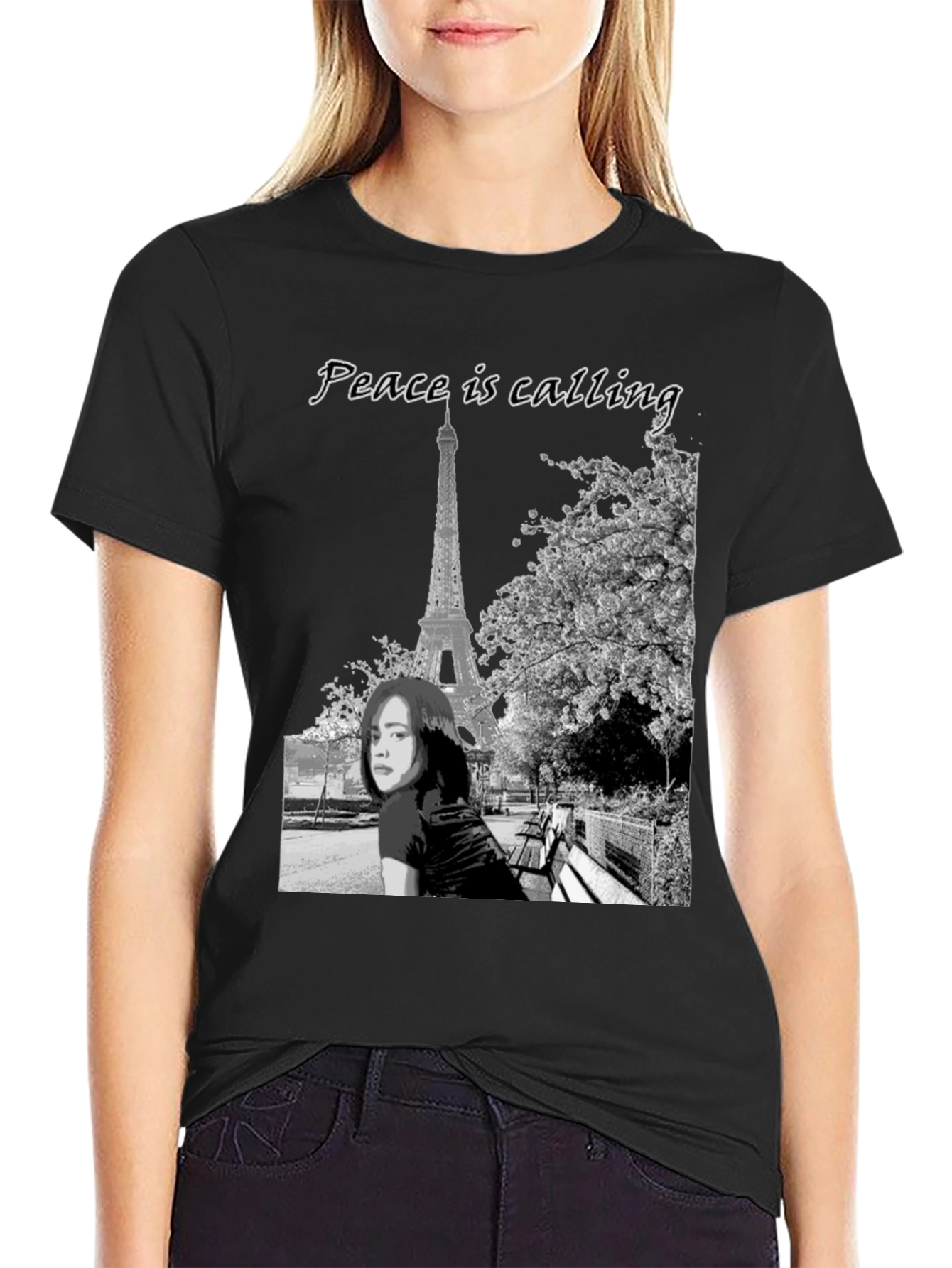 Paris Peace Calling Graphic T-Shirt