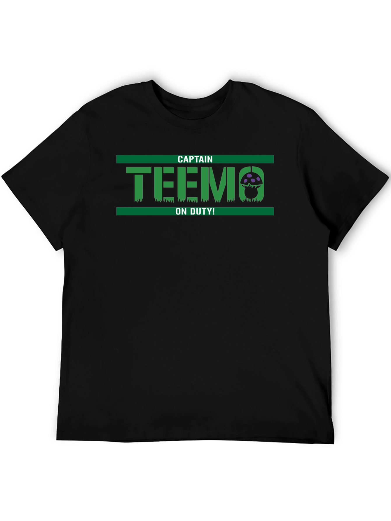 Captain Teemo On Duty! Black T-Shirt