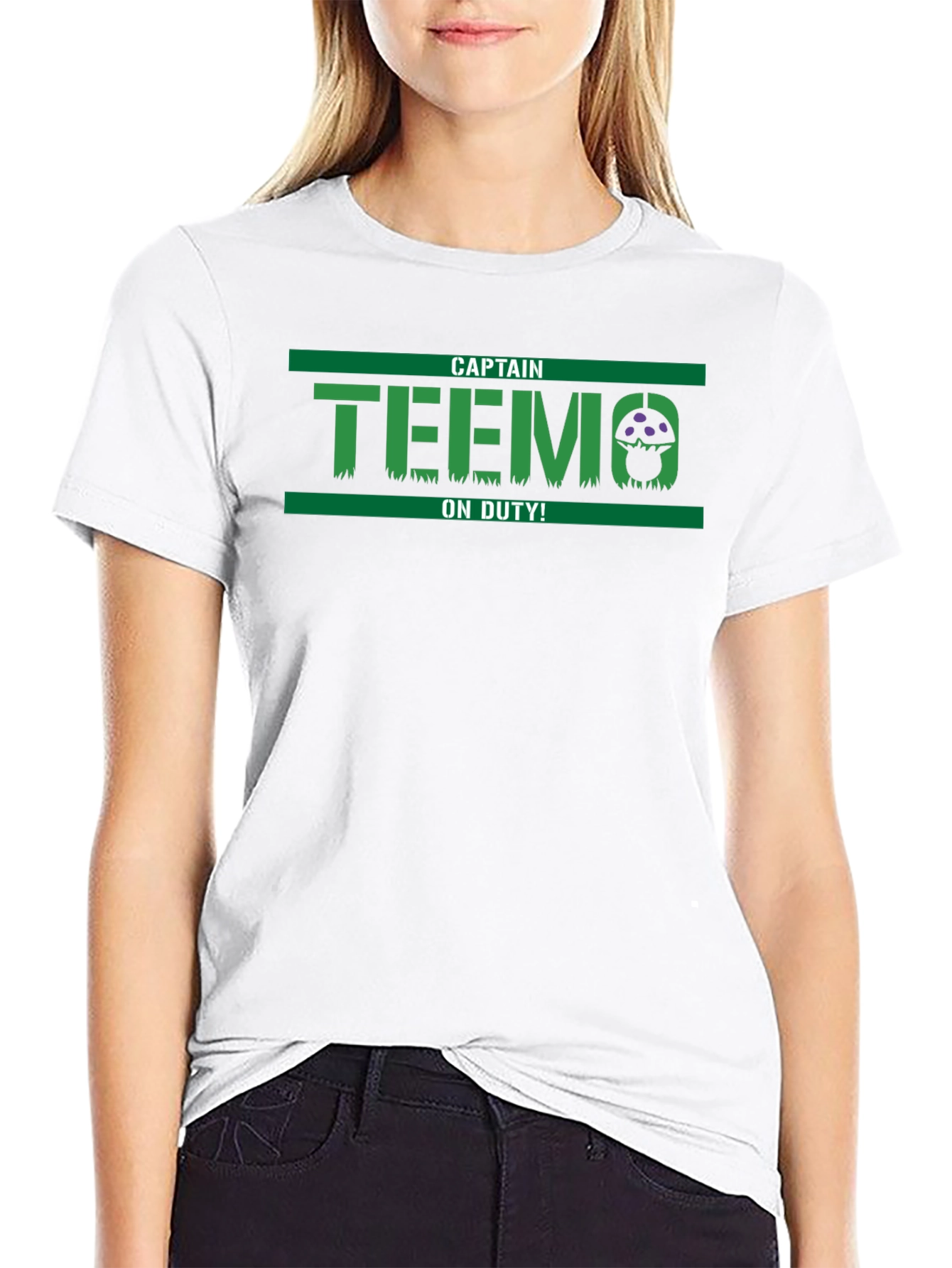 Captain Teemo On Duty! Black T-Shirt