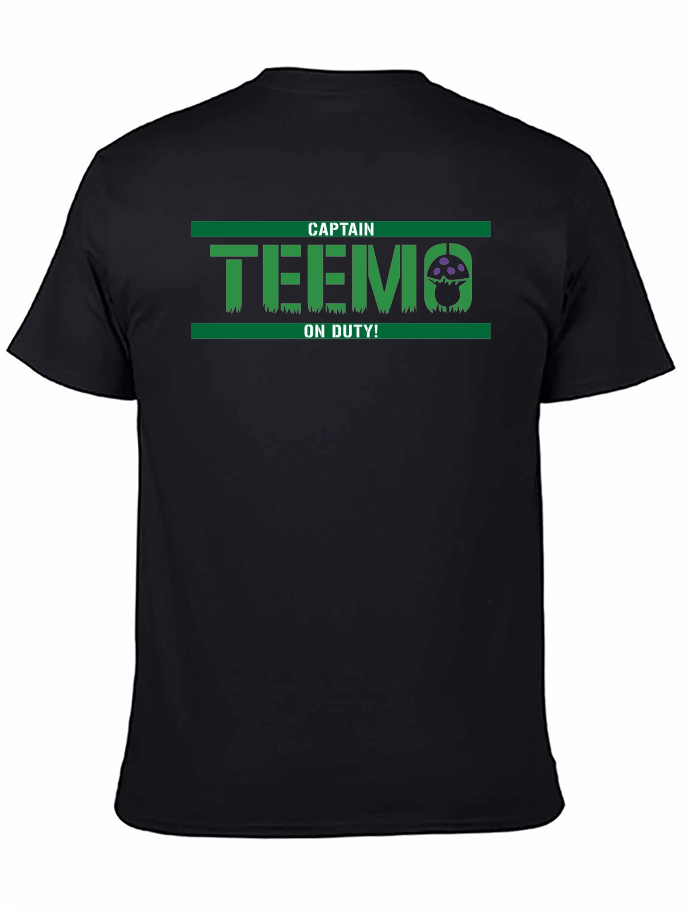 Captain Teemo On Duty! Black T-Shirt