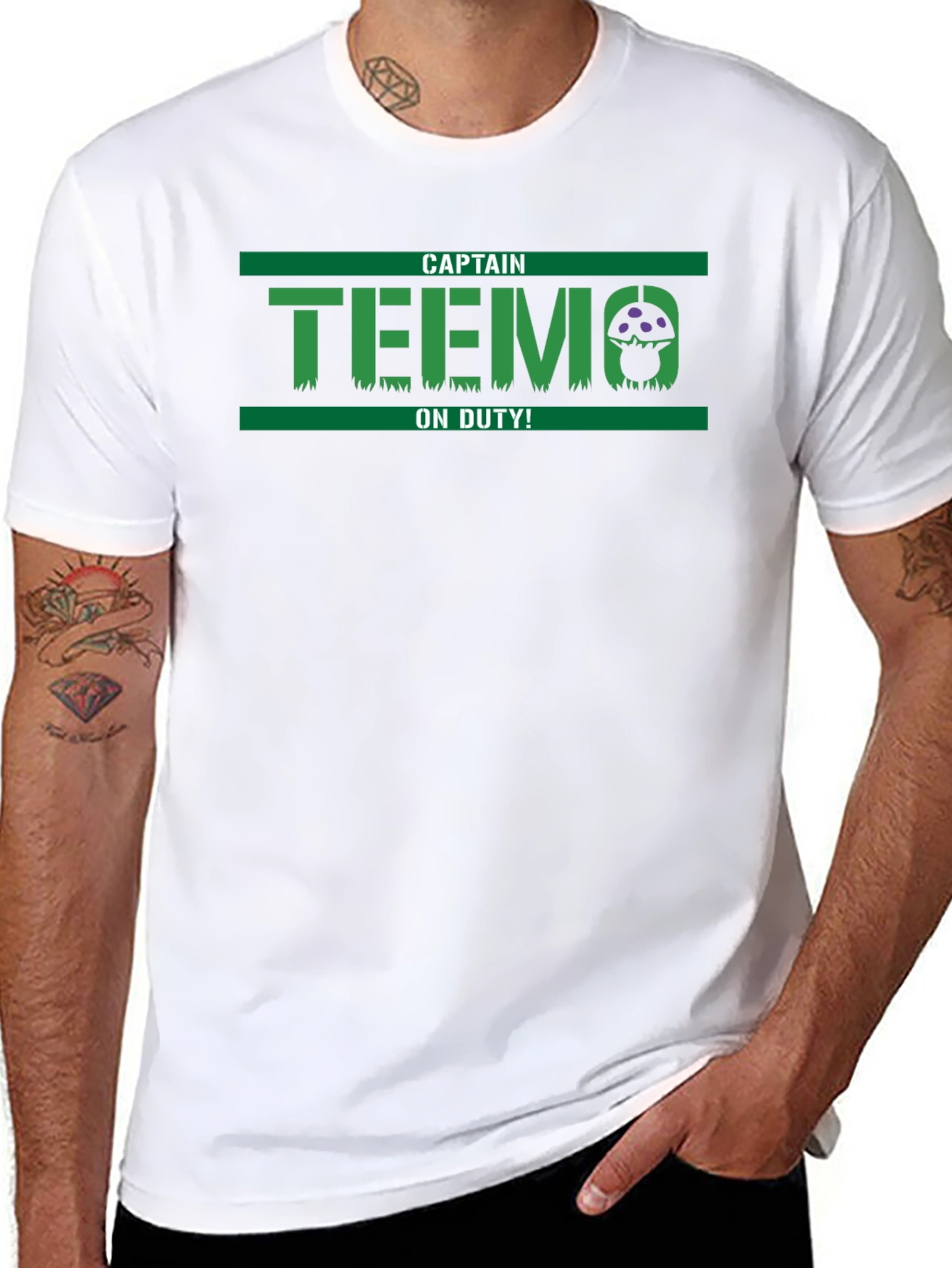 Captain Teemo On Duty! Black T-Shirt