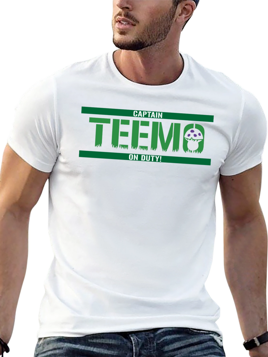Captain Teemo On Duty! Black T-Shirt