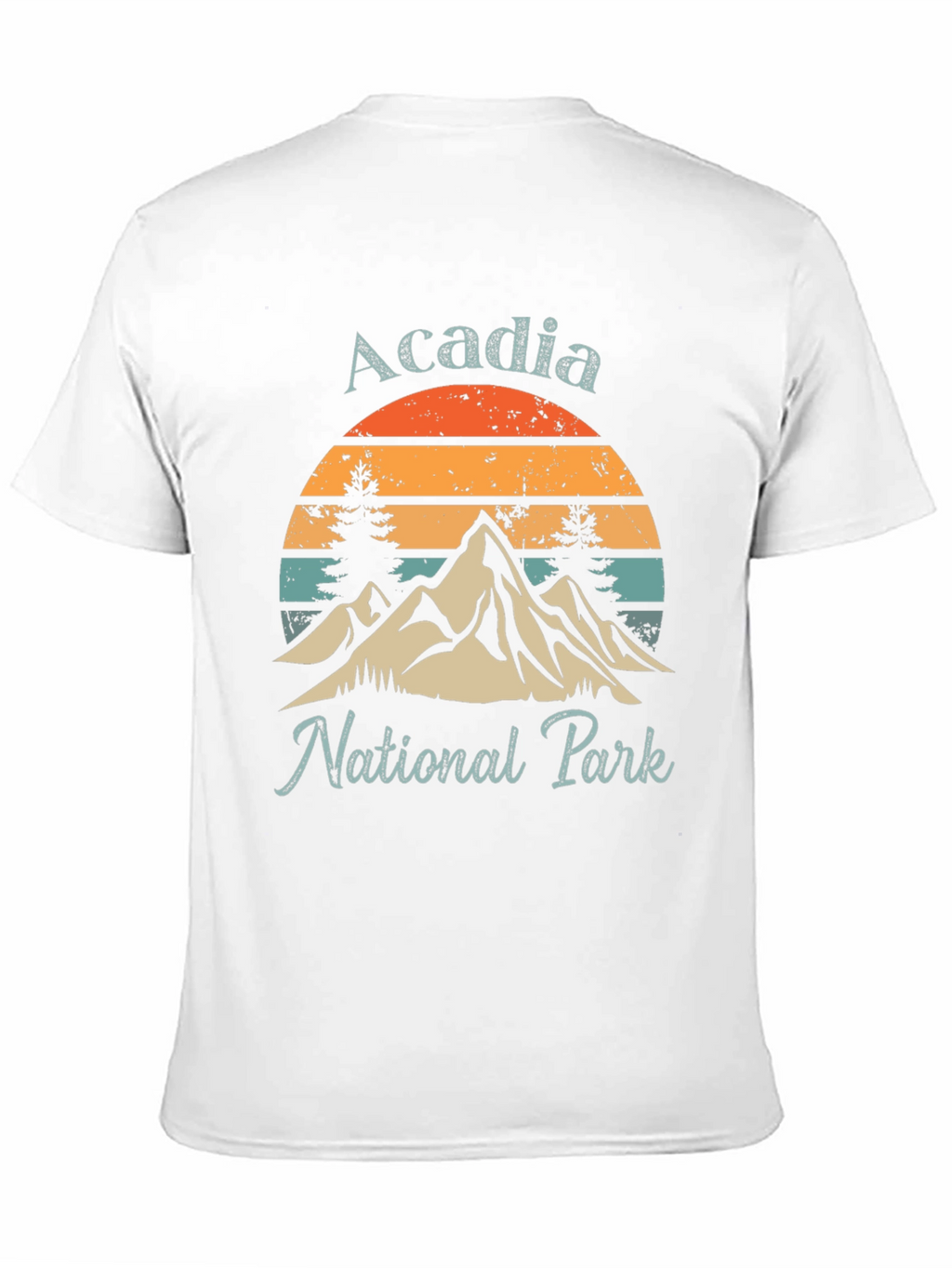Acadia National Park Graphic Tee - Retro Mountain Design