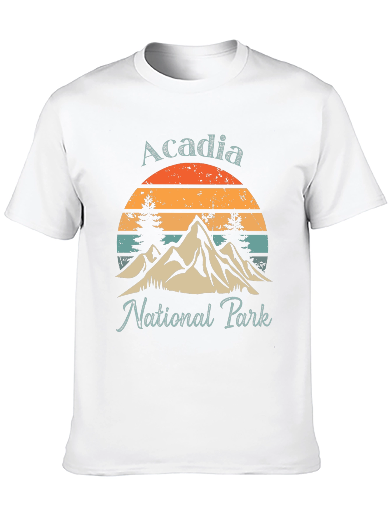 Acadia National Park Graphic Tee - Retro Mountain Design