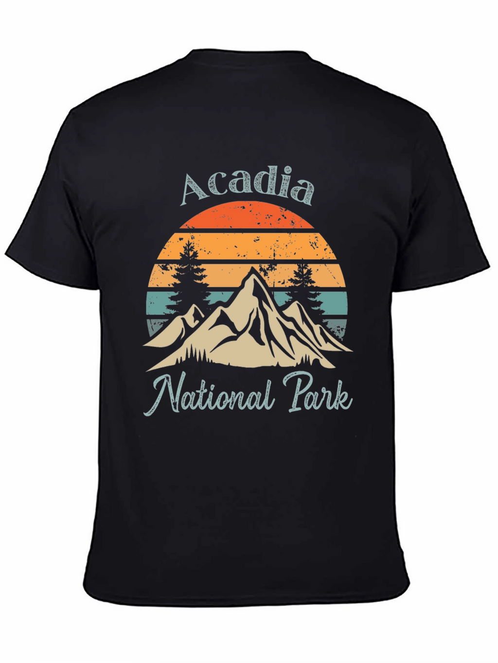 Acadia National Park Graphic Tee - Retro Mountain Design