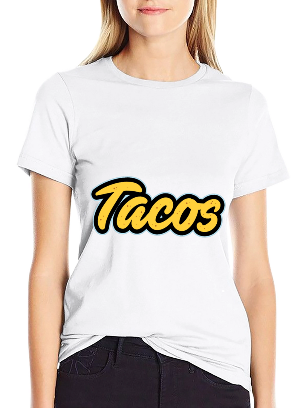 Tacos Graphic T-Shirt - Black Casual