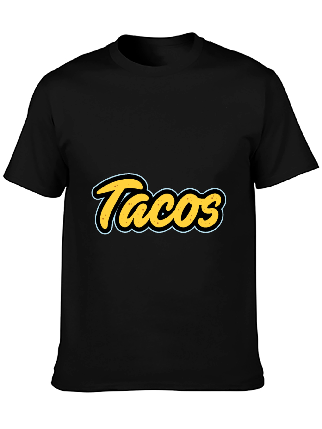 Tacos Graphic T-Shirt - Black Casual