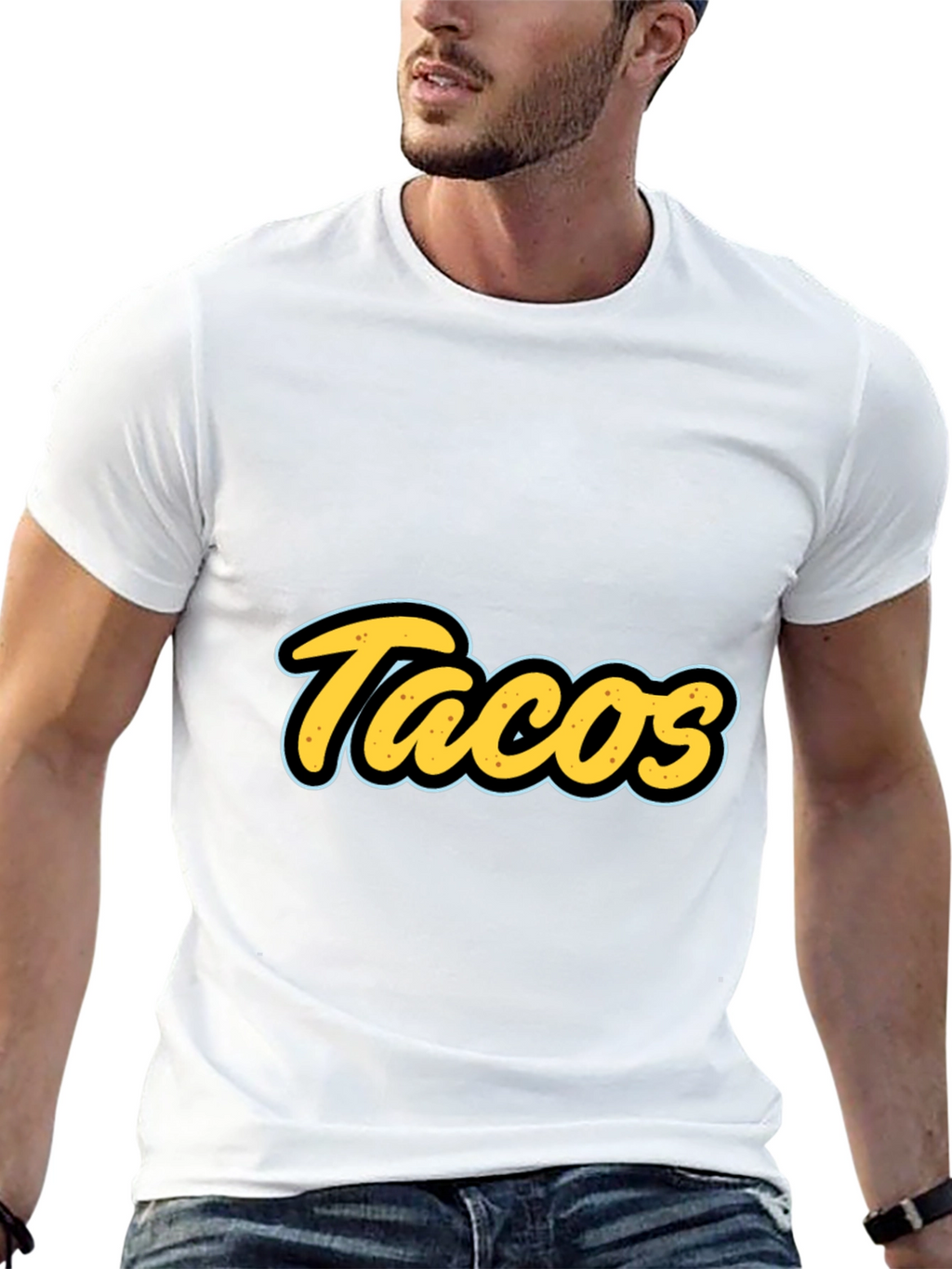 Tacos Graphic T-Shirt - Black Casual