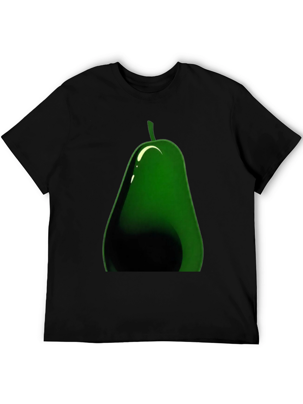 Avocado Graphic Black T-Shirt - Casual Fruit Tee