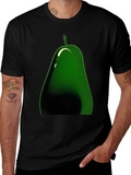 Avocado Graphic Black T-Shirt - Casual Fruit Tee