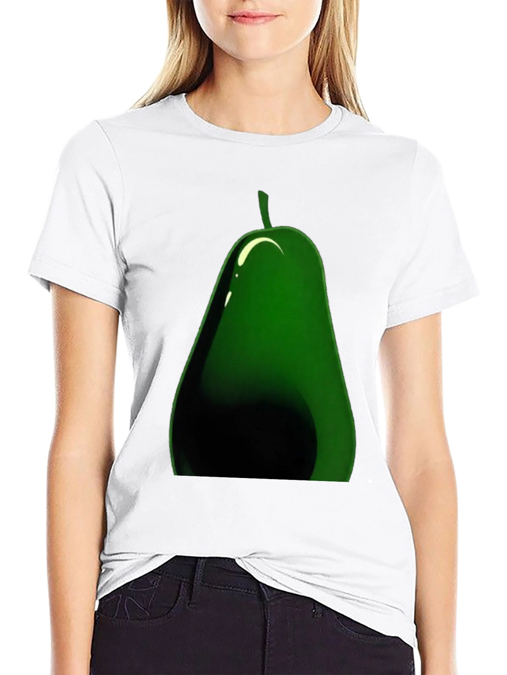 Avocado Graphic Black T-Shirt - Casual Fruit Tee